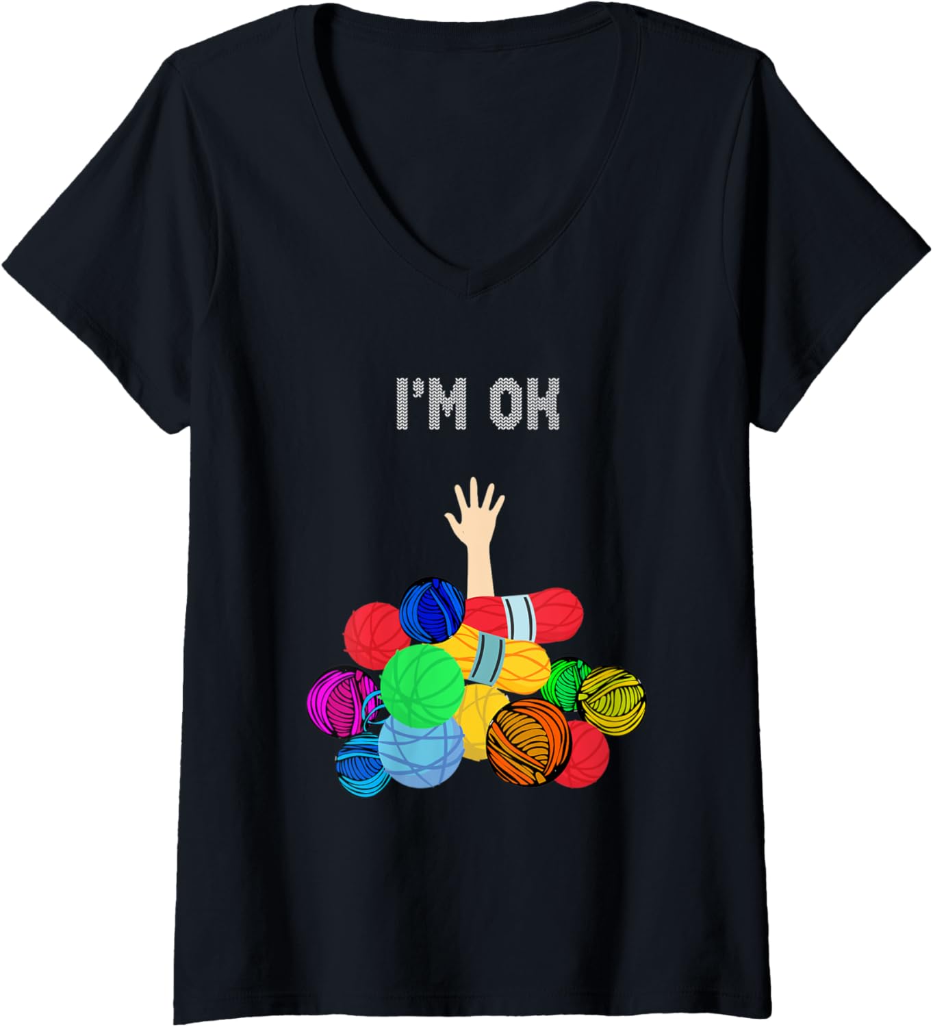 Womens are you a yarn collector who crafts with yarn all the time V-Neck Yarn Supply | Trending 2025 | Customer Favorite