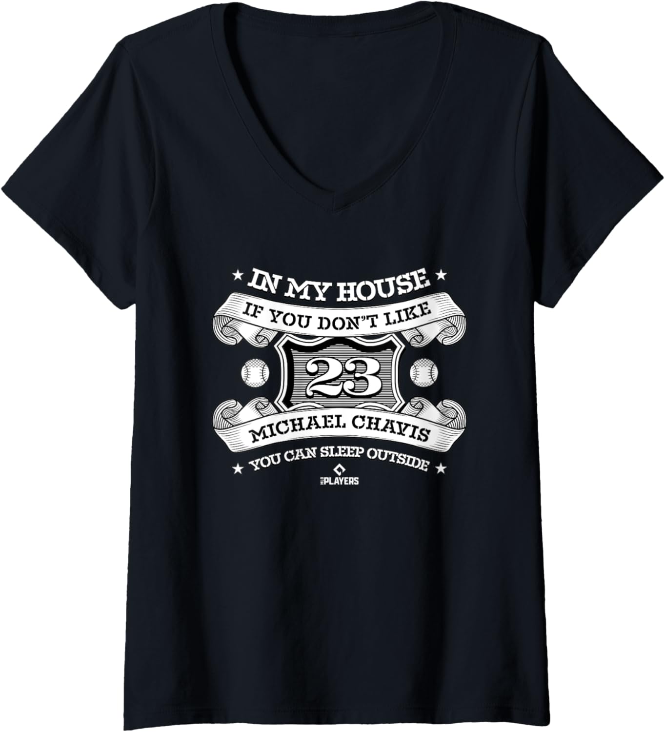 Womens In My House Michael Chavis V-Neck Apparel | Everyday Casual Wear