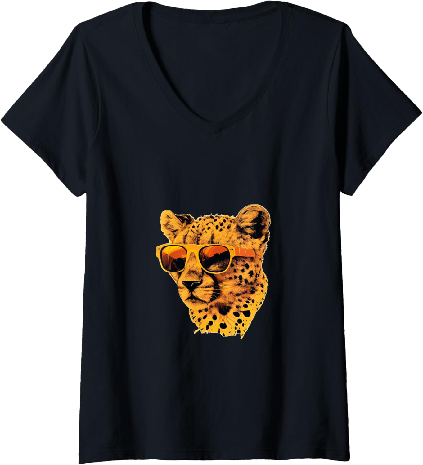 Womens Cool looking Safari and Savana Cat V Neck Apparel High Search Demand Hot Right Now