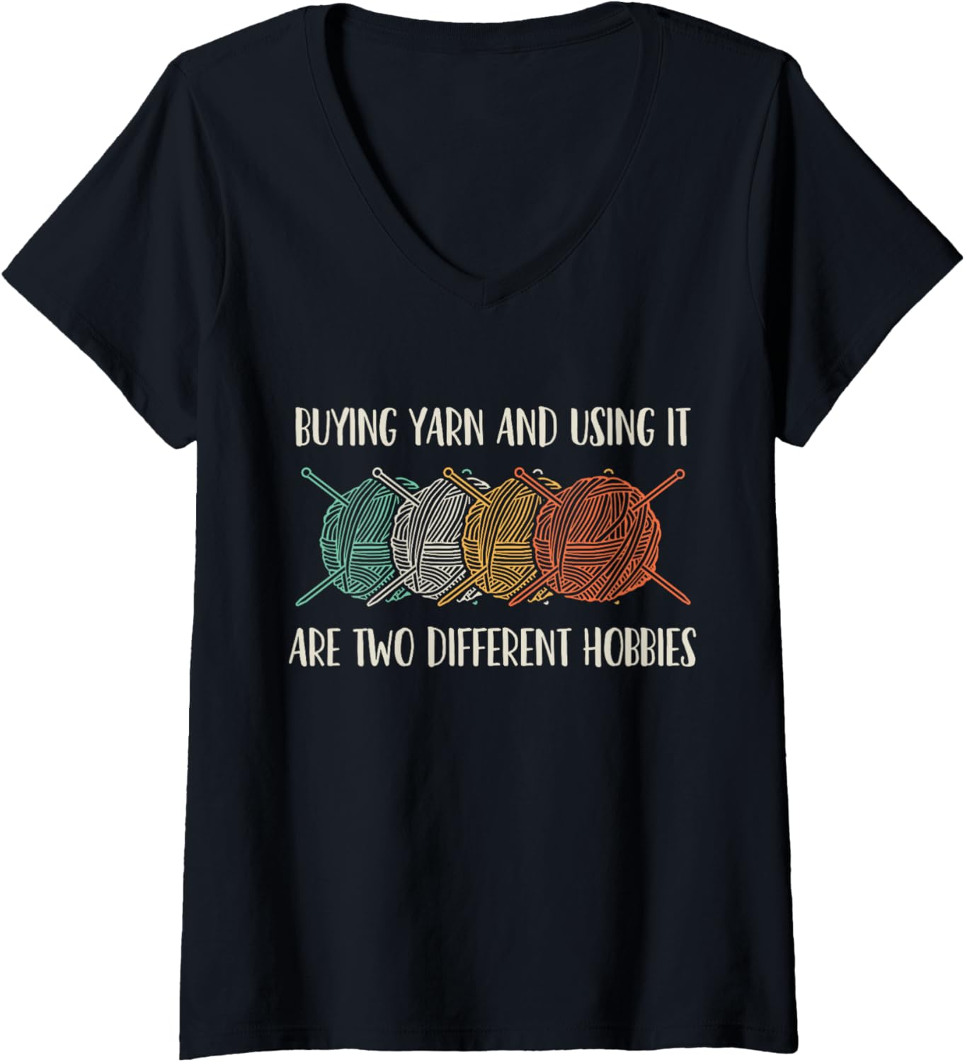 Womens Yarn Crocheting Knitting Vintage V-Neck Yarn Supply | Premium Quality | Perfect for Crafters