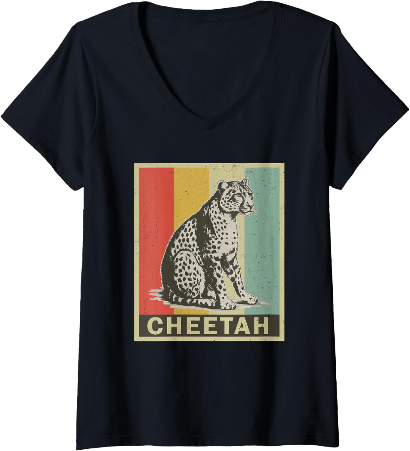 Cheetah Retro Style Vintage Cheetah Lovers V Neck Apparel Viral TikTok Find Hot Right Now