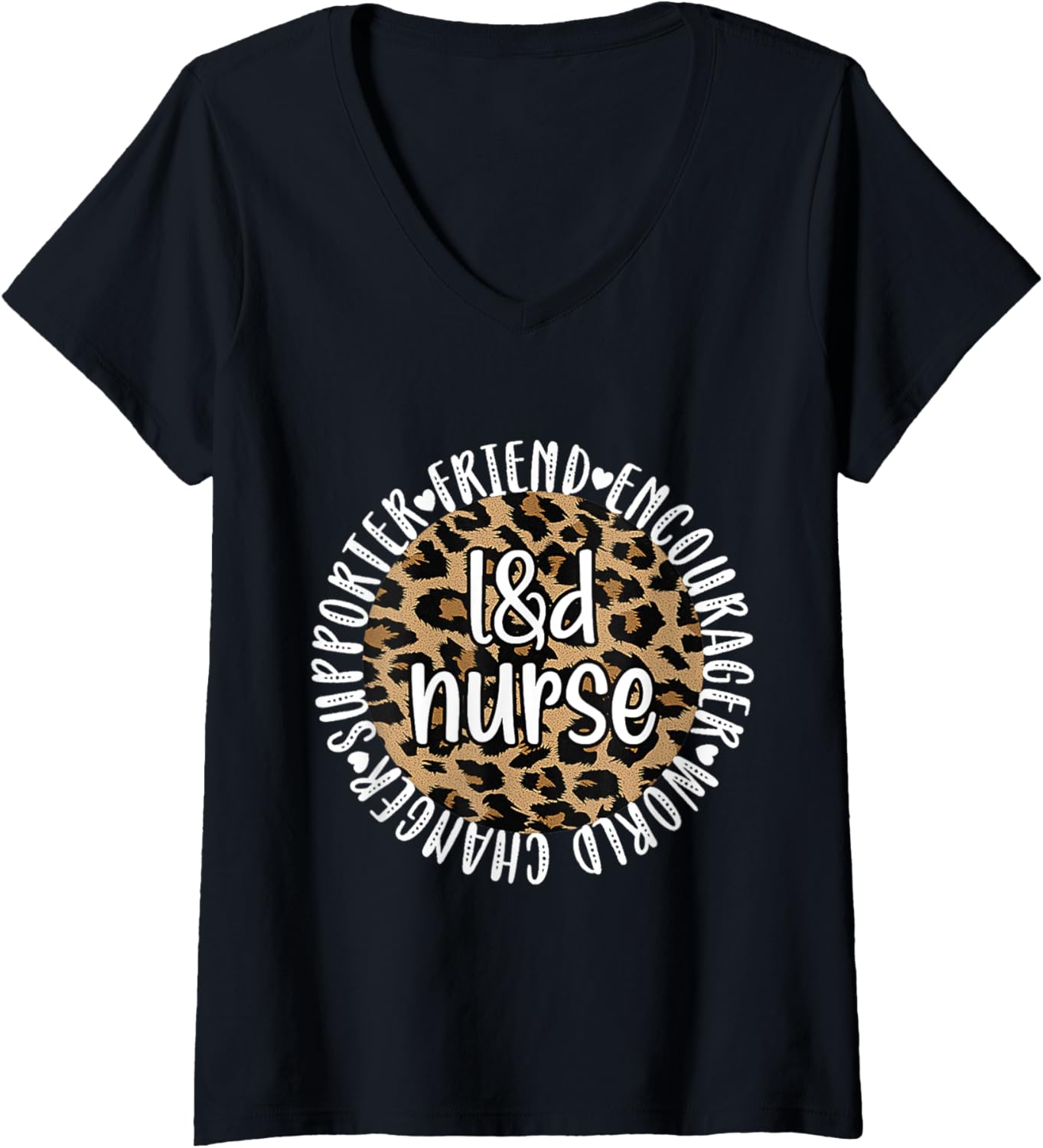Womens Leopard Cheetah Print Labor And Delivery L D Nurse V Neck Apparel High Search Demand Hot Right Now