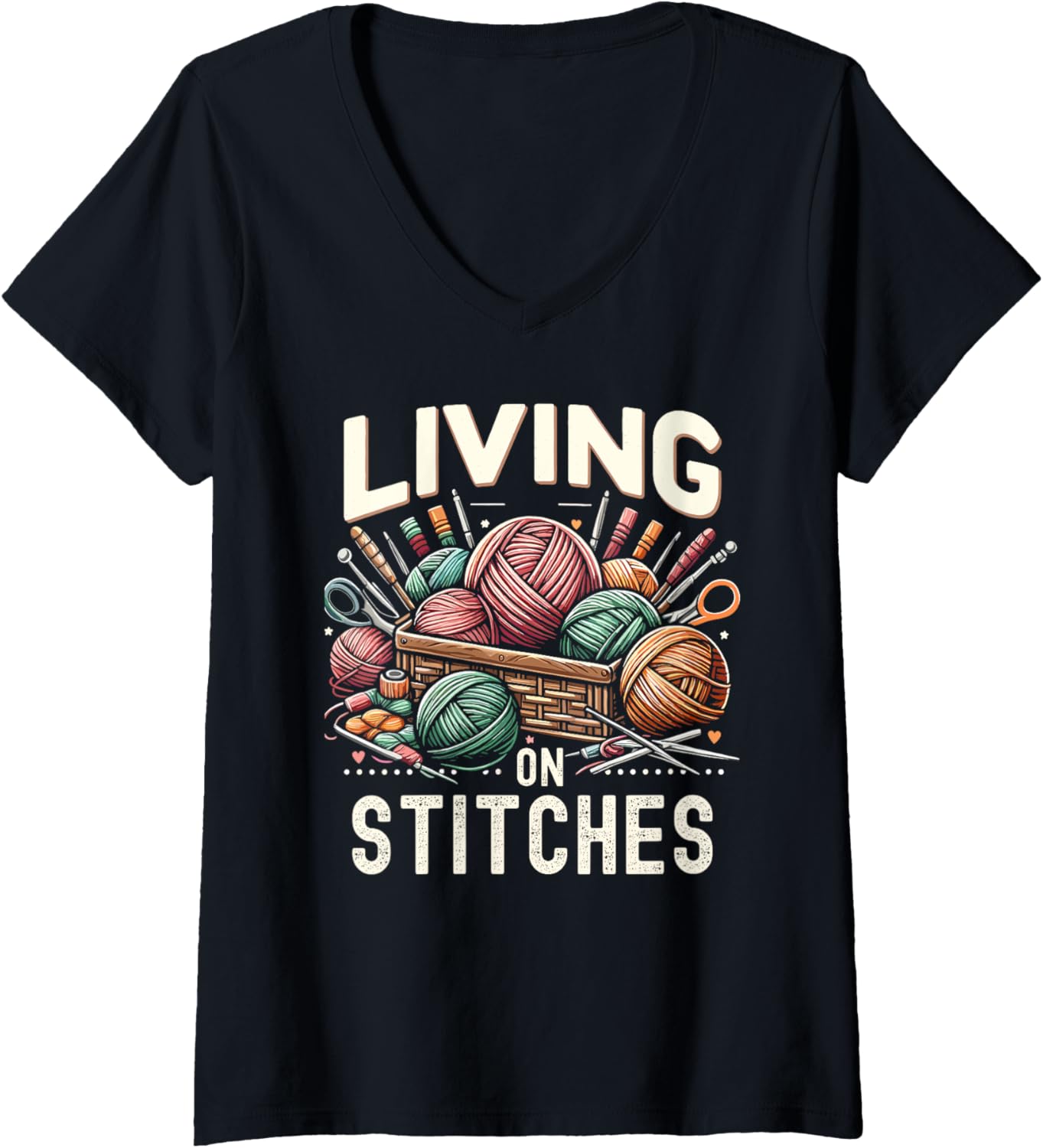 Crochet Stitches Yarn Basket Crocheting Design V-Neck Yarn Supply | Viral US Pick | High CTR Title