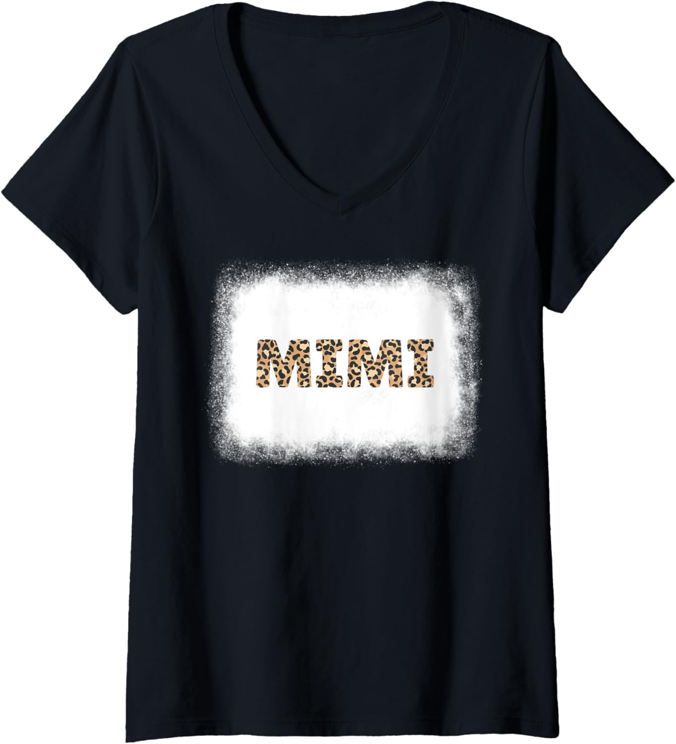 Womens MIMI Leopard Cheetah Animal Print Proud Grandma Grandmother V Neck Apparel High Search Demand Hot Right Now