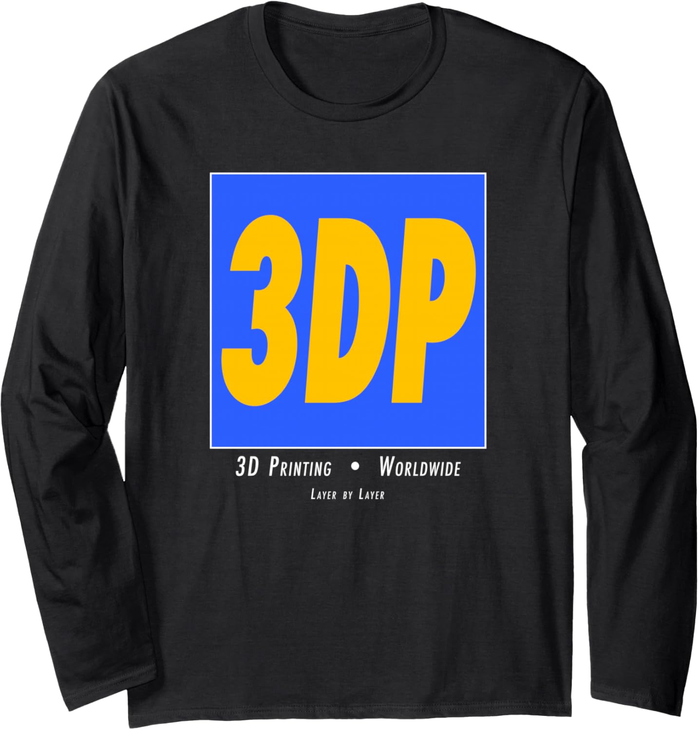 3D Printing 3DP Logo for Makers and Engineers Long Sleeve Apparel | Trending 2025 | Comfort Daily Wear
