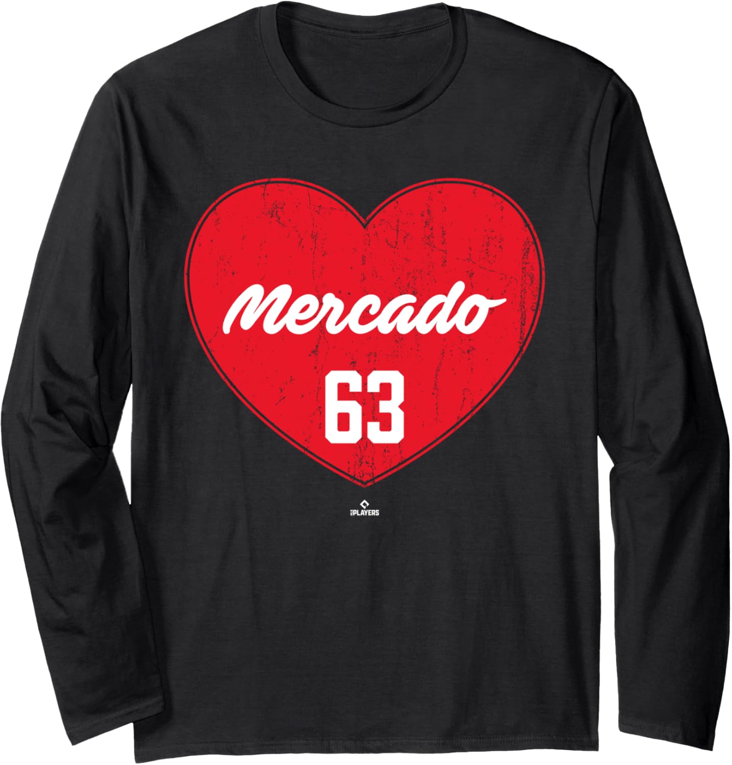 Distressed Heart Michael Mercado Philadelphia Baseball MLBPA Long Sleeve Apparel | Trending 2025