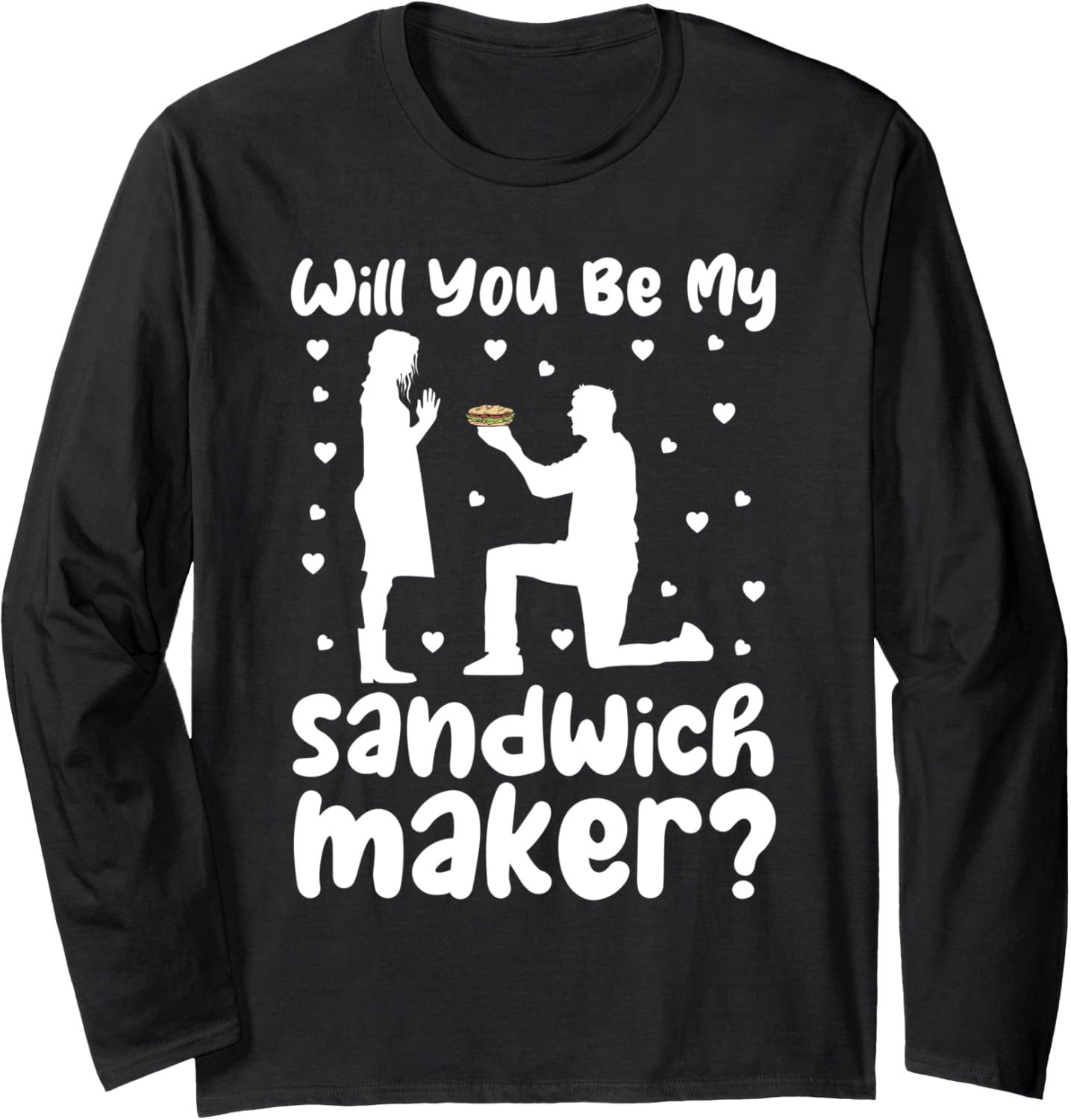 The Couple And The Grilled Cheese Sandwich - Sandwich Maker Long Sleeve Apparel | High Search Volume | Must-Have Style