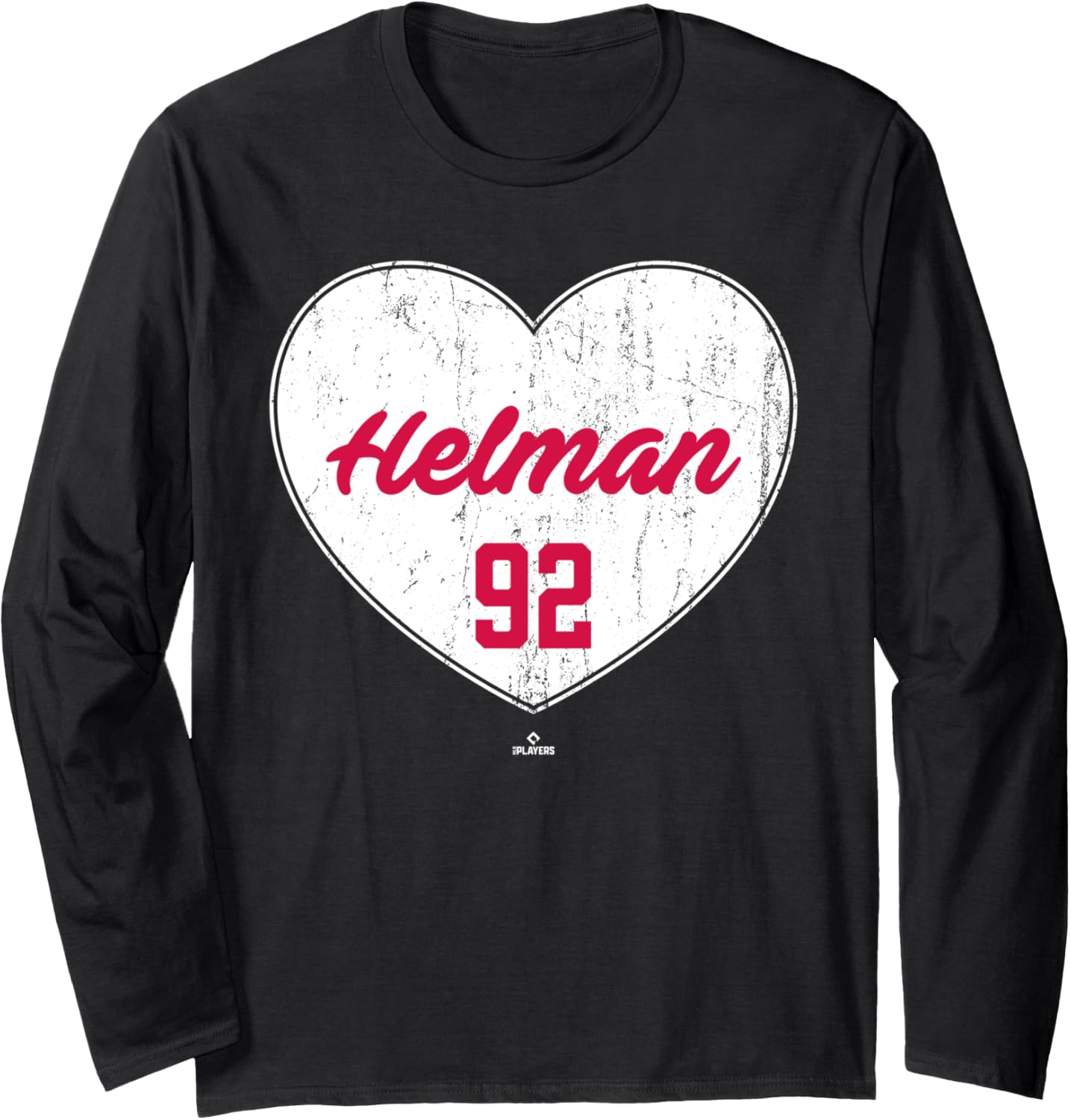 Distressed Heart Michael Helman Minnesota Baseball MLBPA Long Sleeve Apparel | Viral Streetwear Style