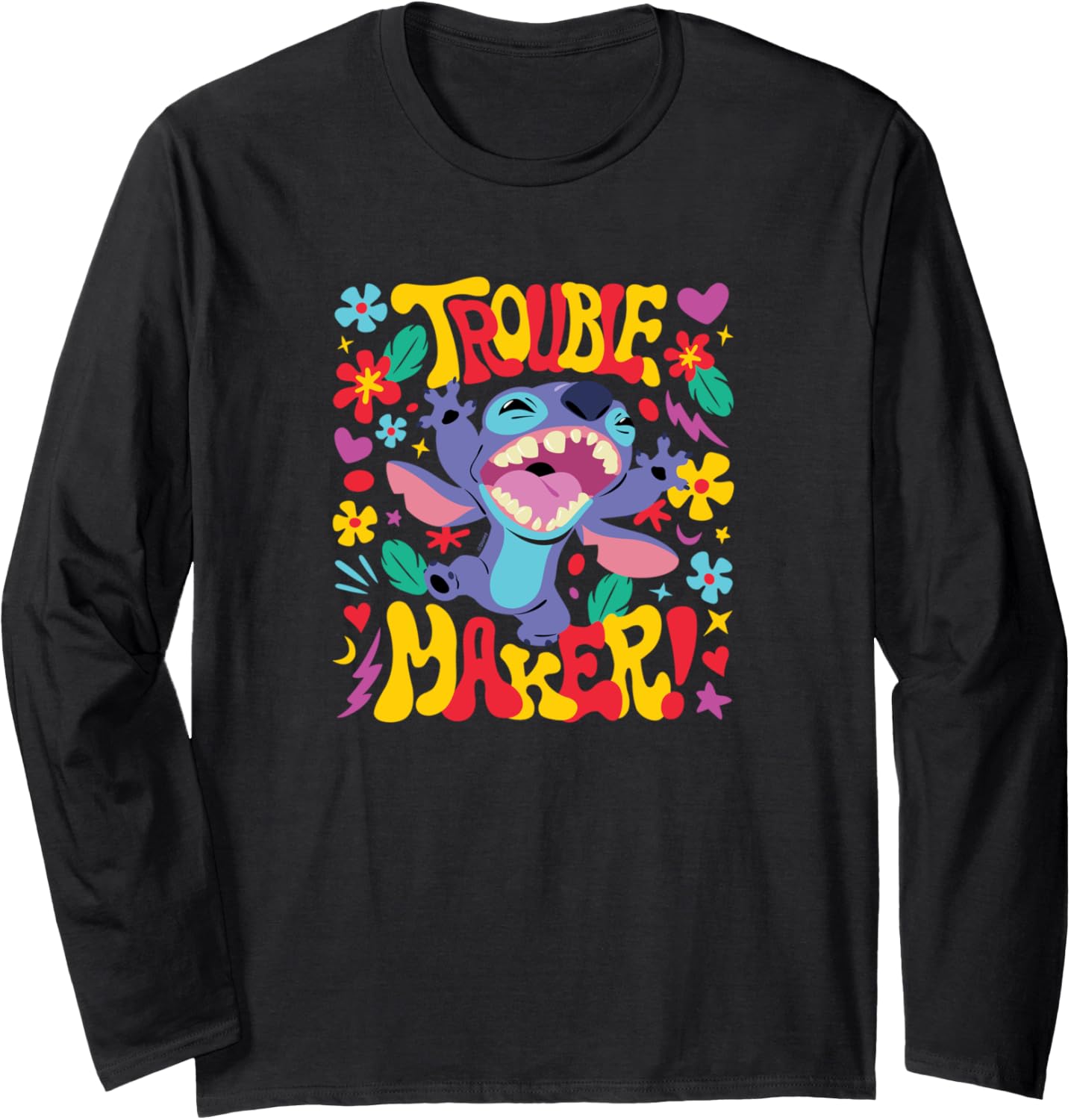 Lilo & Stitch - Trouble Maker! Long Sleeve Apparel | Best Seller Pick | Must-Have Style