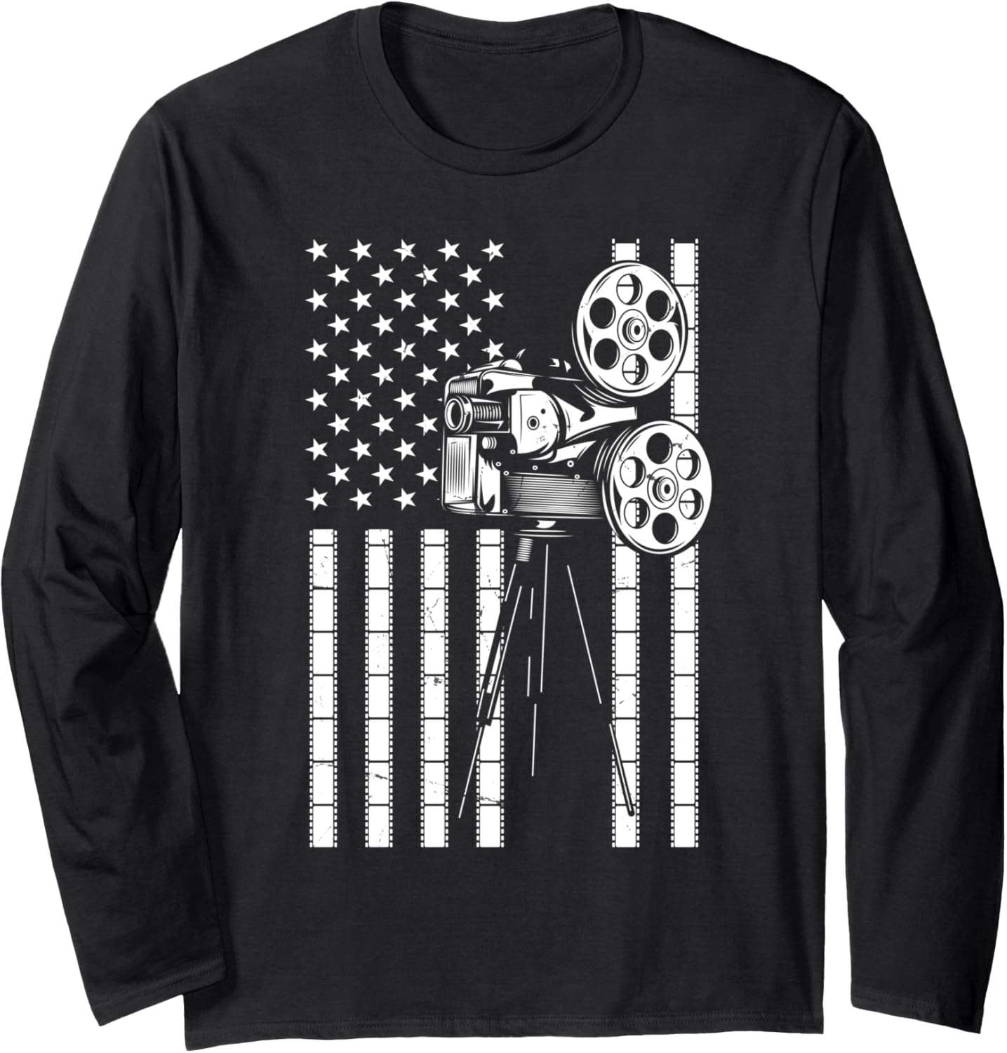 Funny Movie Camera Art For Men Women Filmmaker Movie Maker Long Sleeve Apparel | Trending 2025 | Must-Have Style