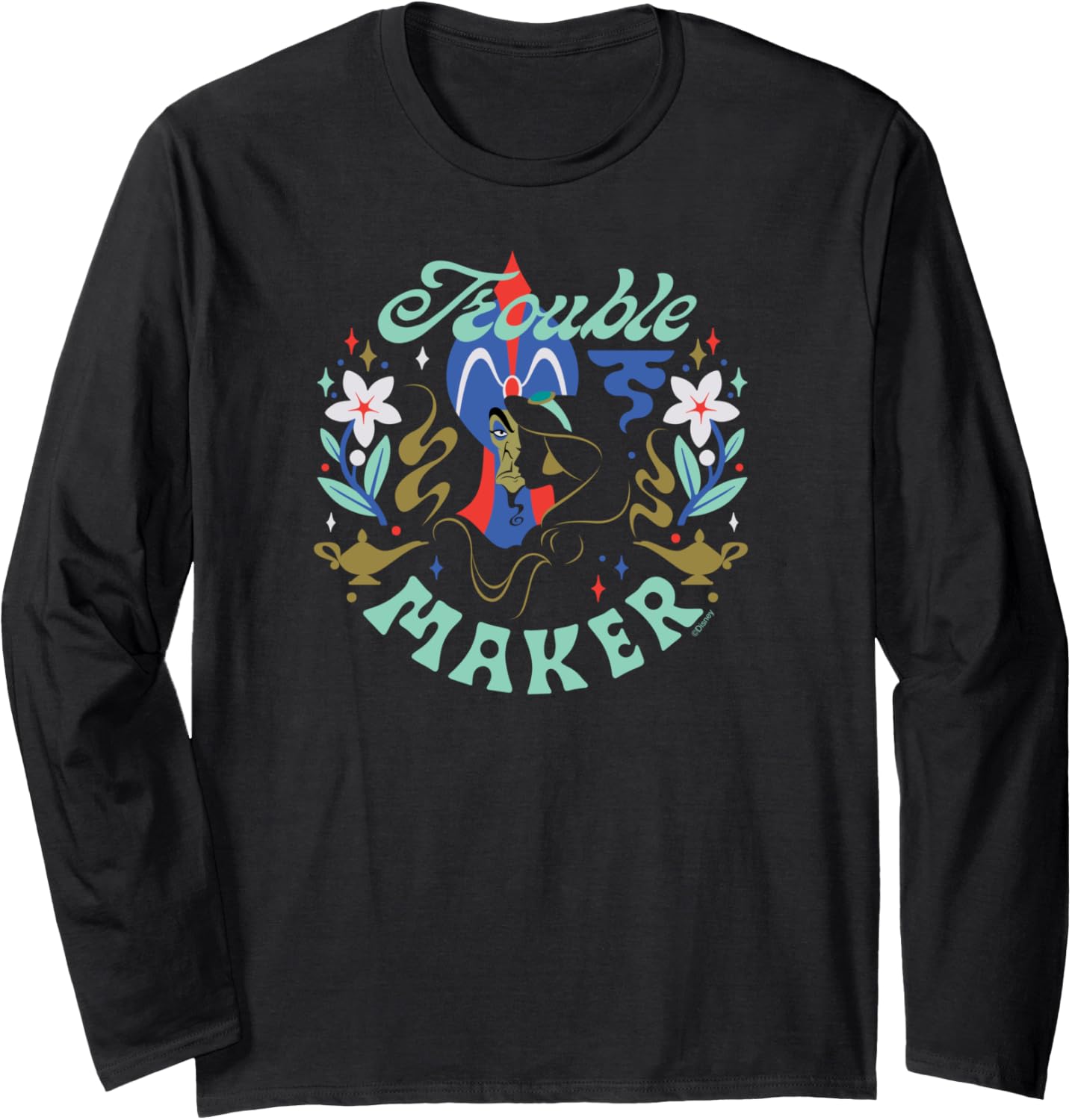 Disney Princess Aladdin Jasmine and Jafar Trouble Maker Long Sleeve Apparel | US Viral Style | Comfort Daily Wear