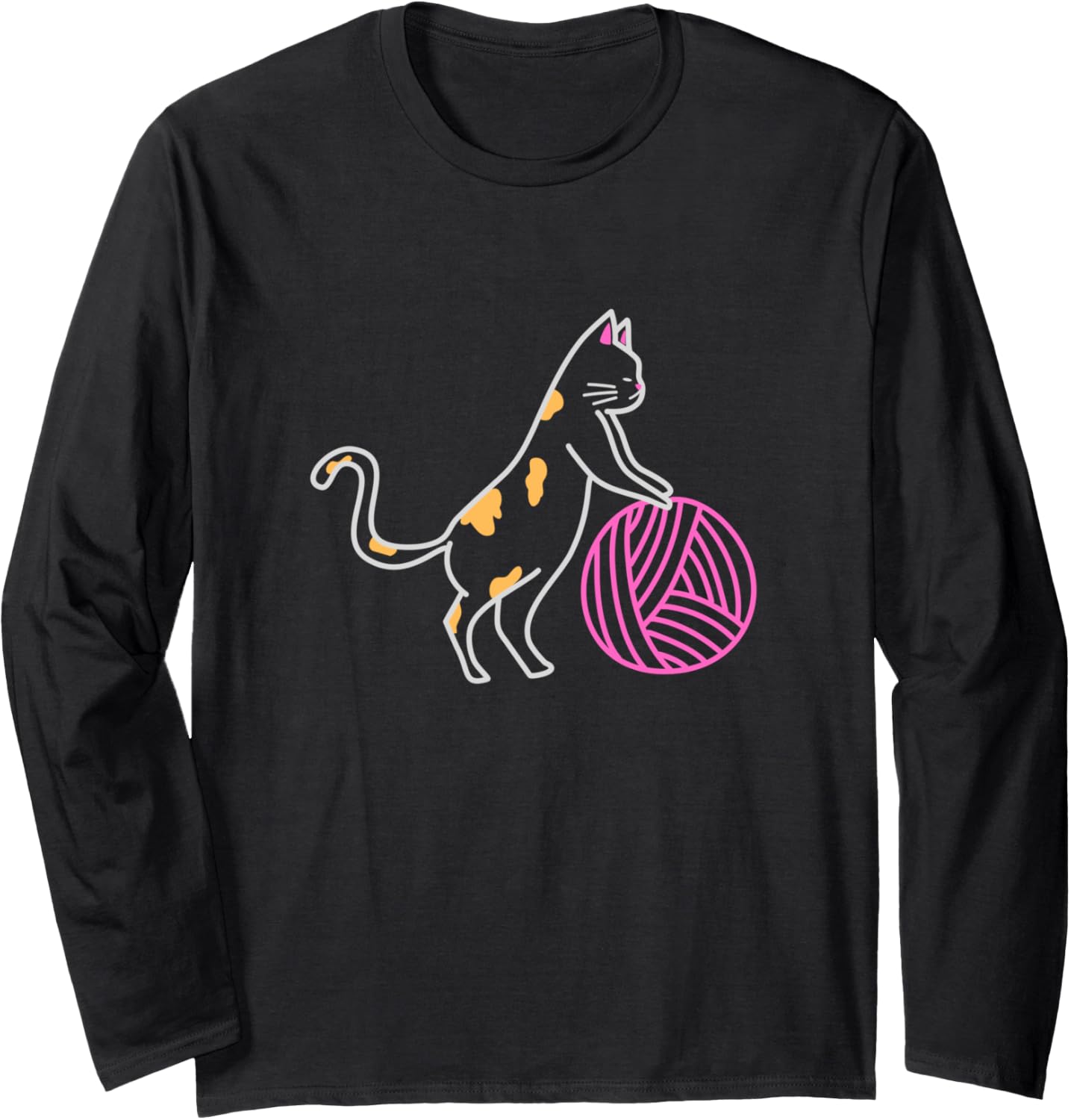 Cat and Yarn Long Sleeve Yarn Supply | Top Rated | Perfect for Crafters