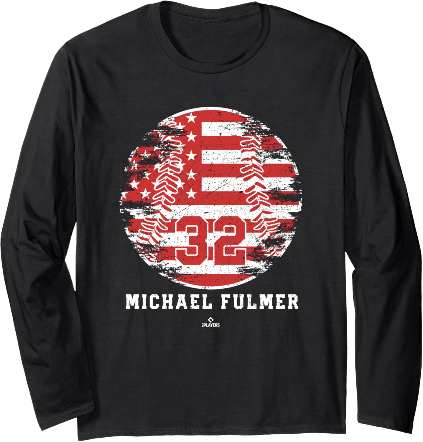 Vintage Baseball Flag Michael Fulmer Chicago MLBPA Long Sleeve Apparel | Everyday Casual Wear