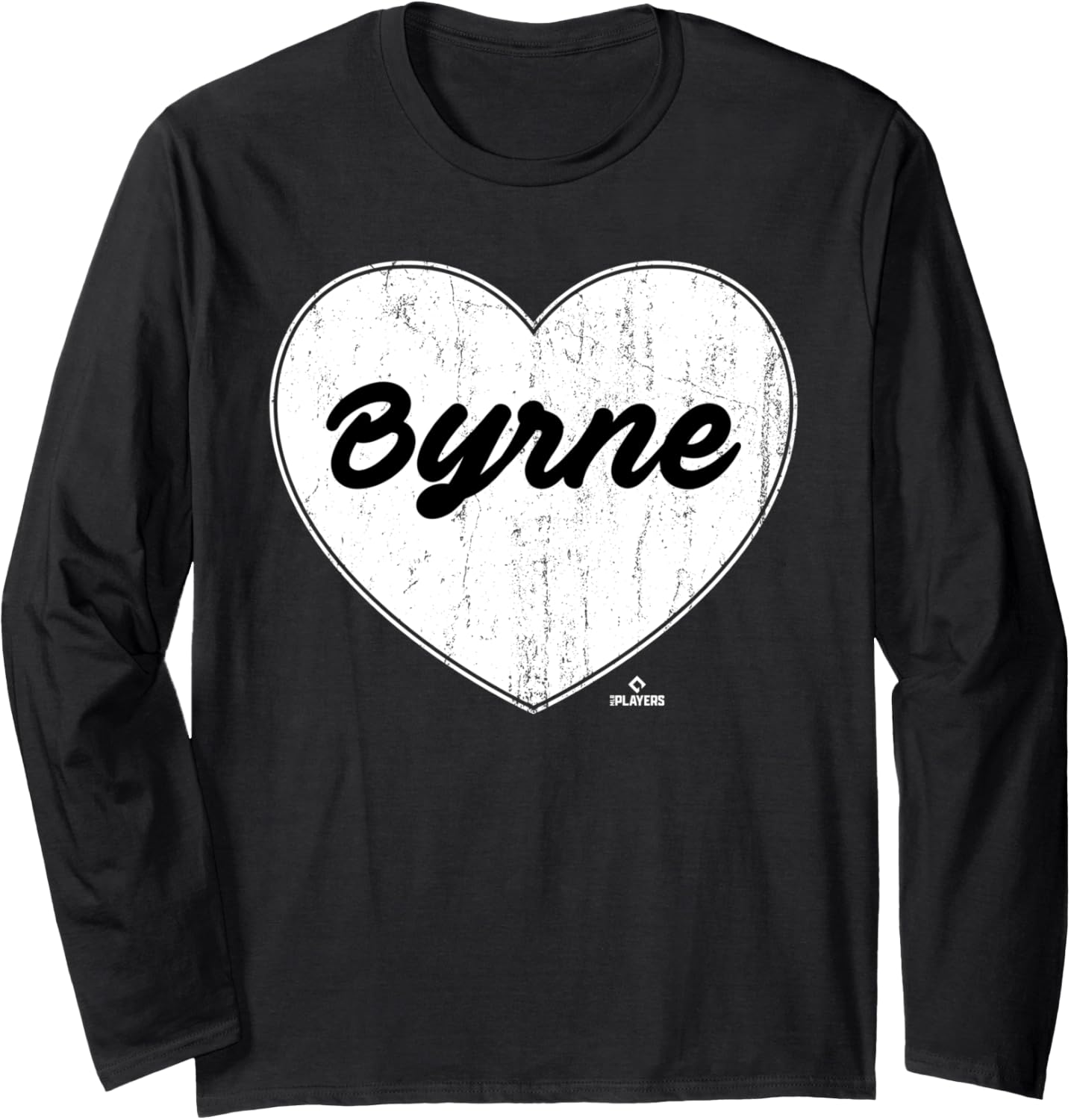 Distressed Heart Michael Byrne Prospect Baseball Fan Gear Long Sleeve Apparel | Everyday Casual Wear