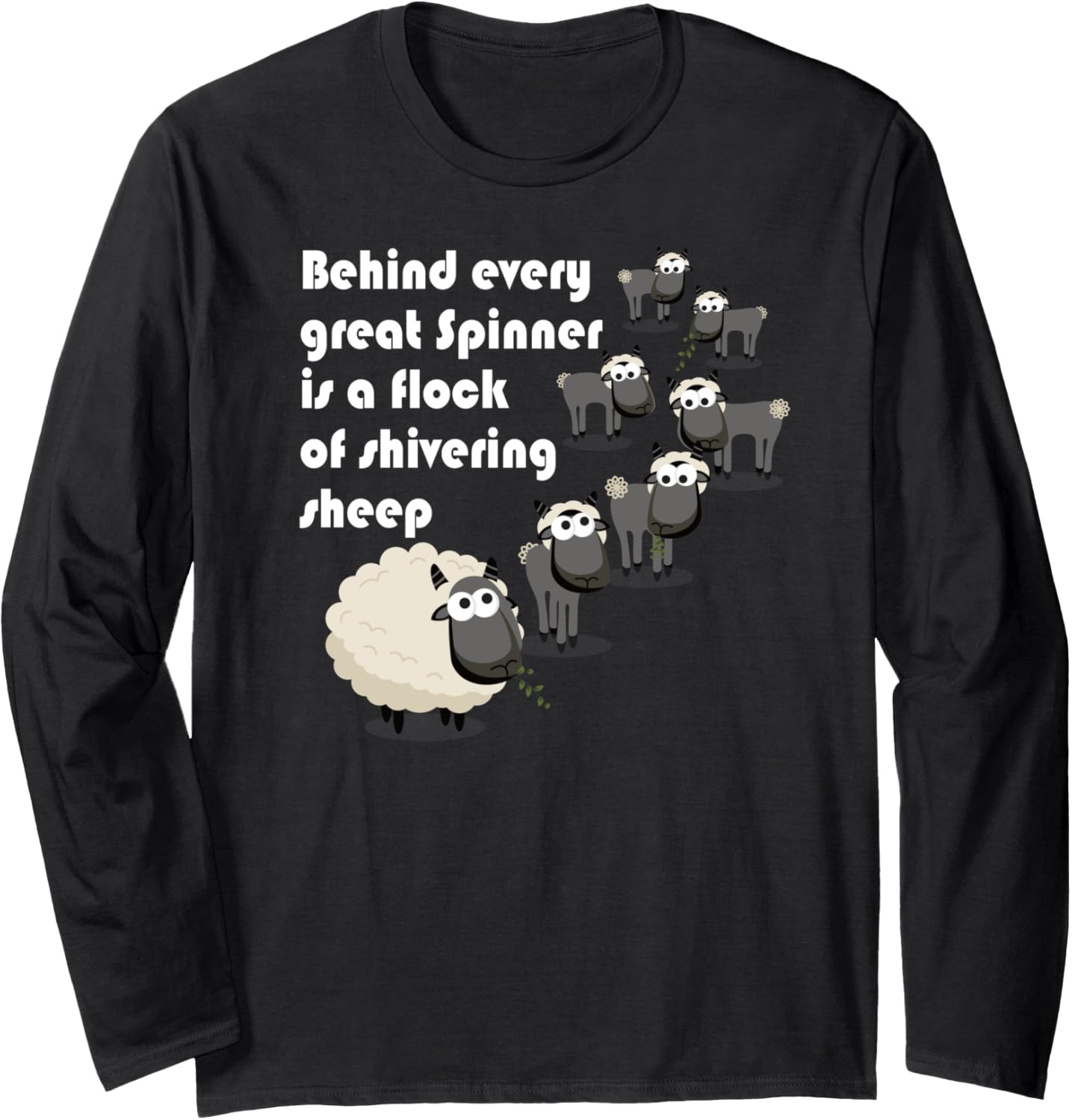 Hand Spinning Roving & Dyeing Great Spinner Shivering Sheep Long Sleeve Apparel | Trending 2025 | Best Seller Choice