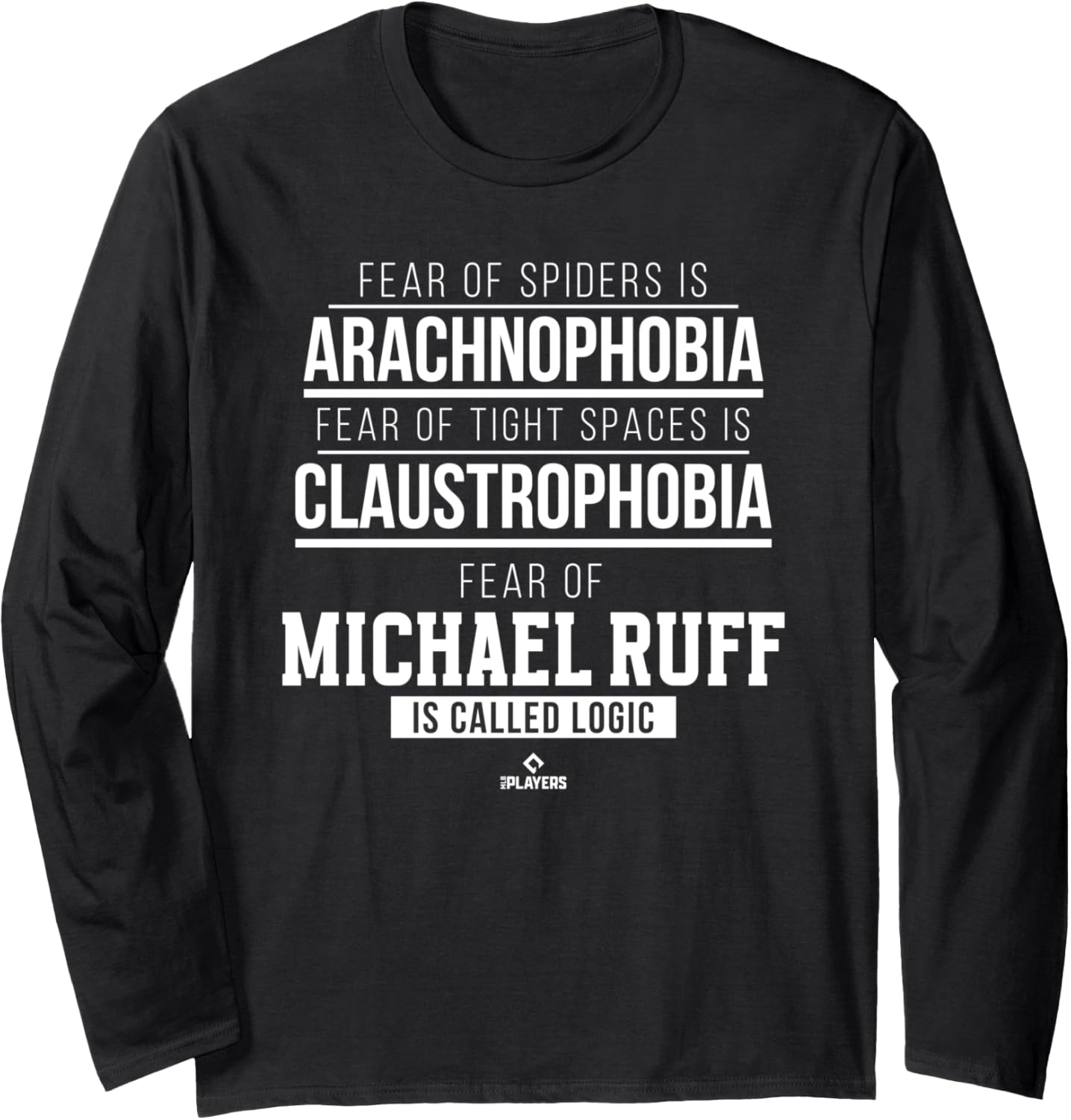 Fear of Michael Ruff Prospect Baseball Fan Gear Long Sleeve Apparel | Perfect Gift Idea