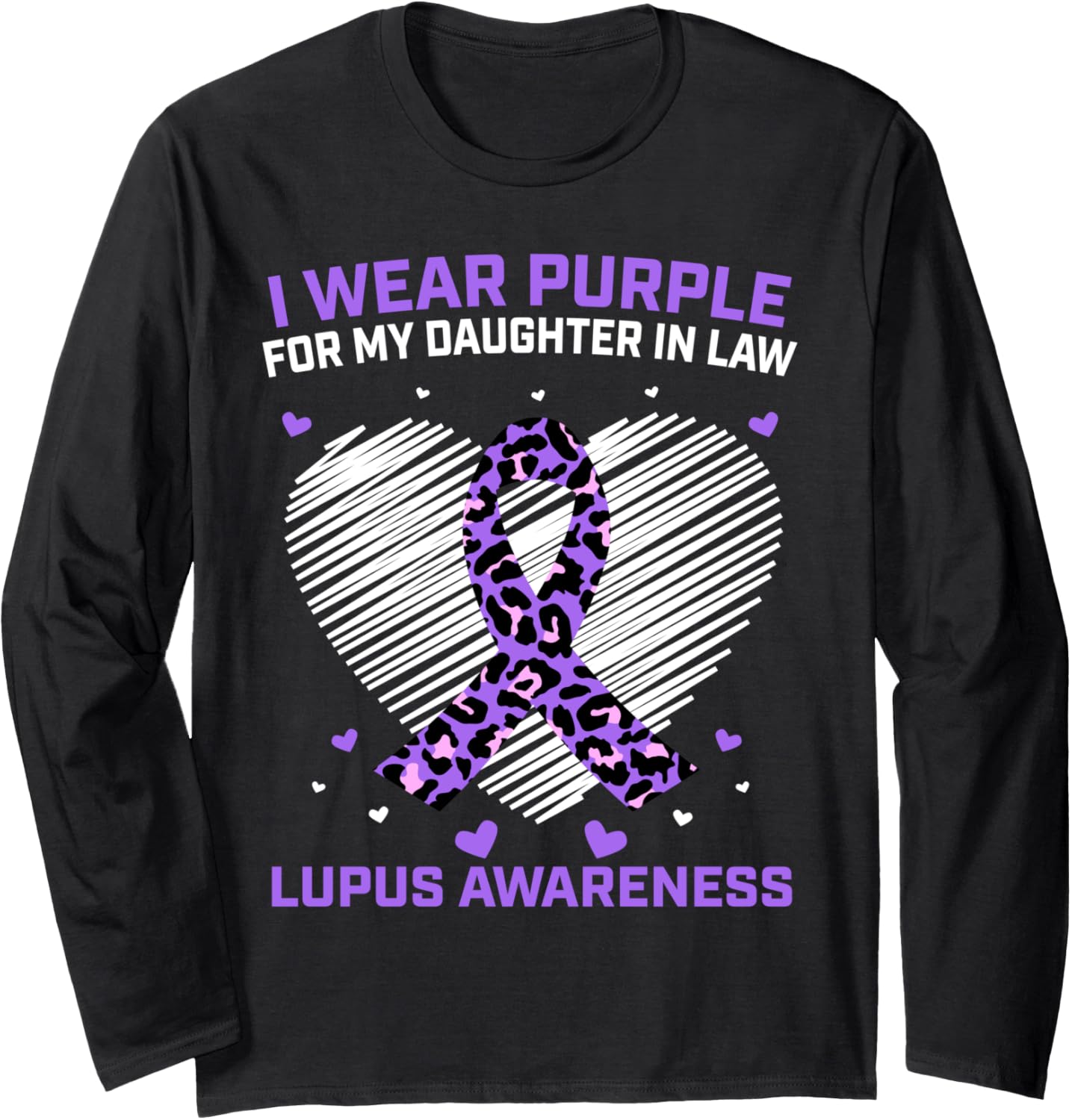 I Wear Purple Daughter In Law Lupus Awareness Cheetah Print Long Sleeve Long Sleeve T Shirt Streetwear Style Best Seller