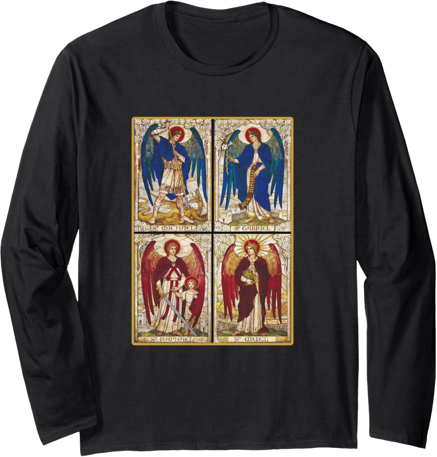 Archangels Gabriel Michael Uriel Raphael Long Sleeve Apparel | Premium Quality