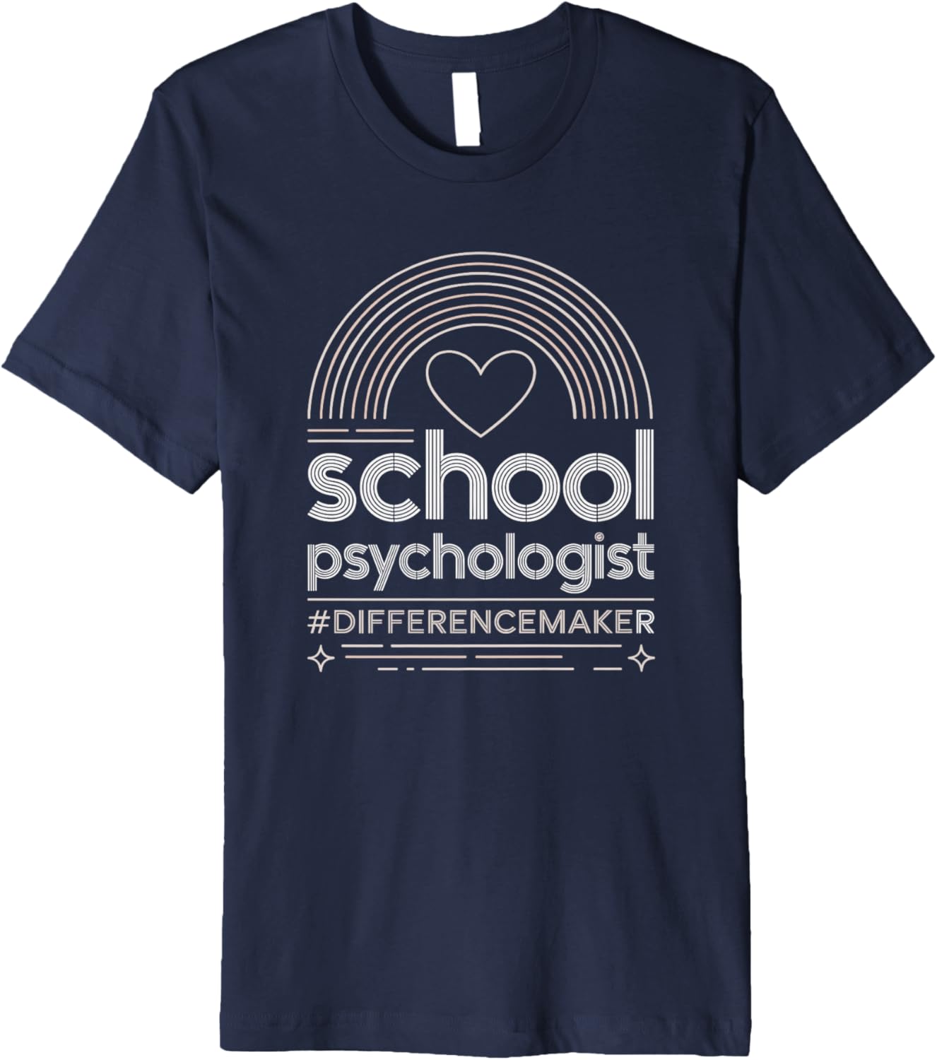School Psychologist Difference Maker Heart Premium Apparel | Trending 2025 | Aesthetic Fit