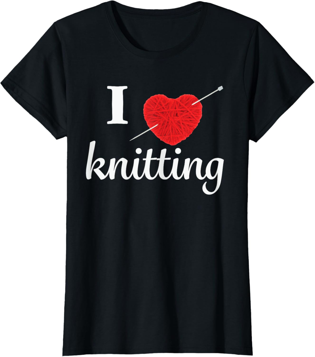 Womens I Love Knitting - Yarn Heart T-Shirt T-Shirt | Viral US Pick | Perfect for Crafters
