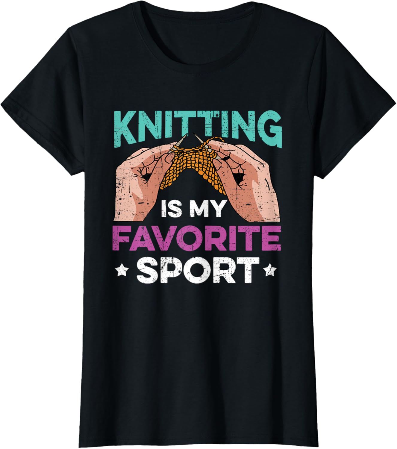 Knitting Is My Favorite Sport Yarn Knit Needle Distressed Yarn Supply | Viral US Pick | High CTR Title