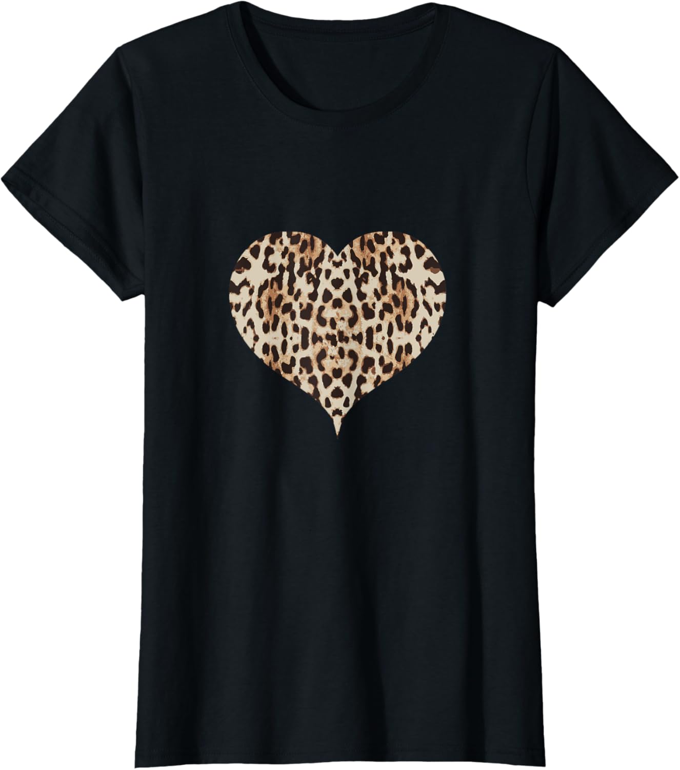 Womens Cheetah pattern heart leopard fur pattern hearts Apparel Streetwear Style Fan Favorite