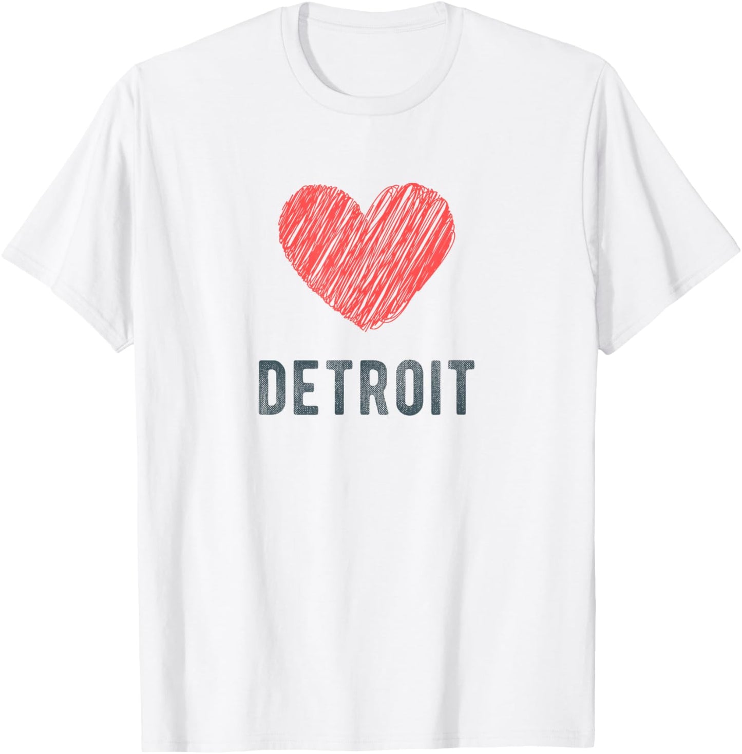 Detroit Heart Love Favorite City or Place Apparel | Bestseller Style | Daily Wear Essential