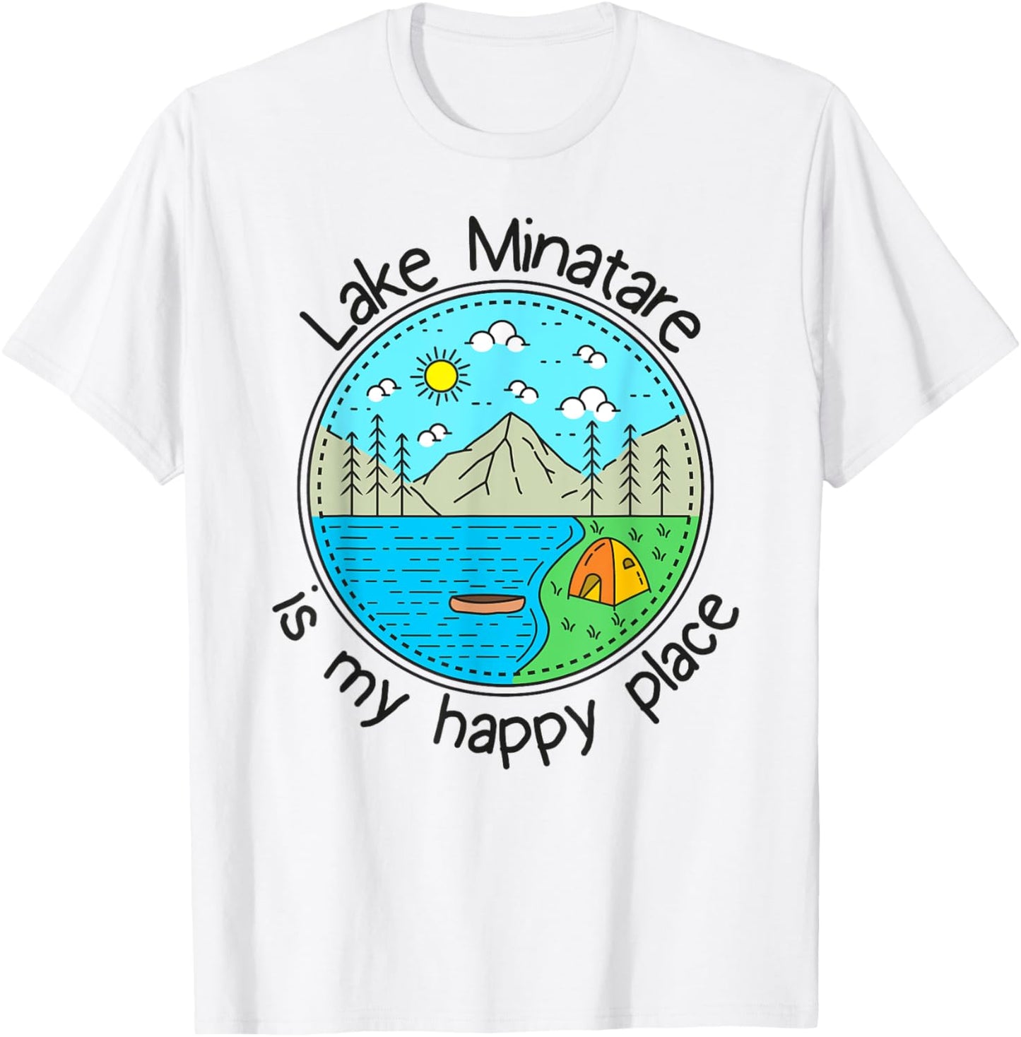 Fishing Boating Camping - My Happy Place Lake Minatare Apparel | High Search Volume | High CTR Boost