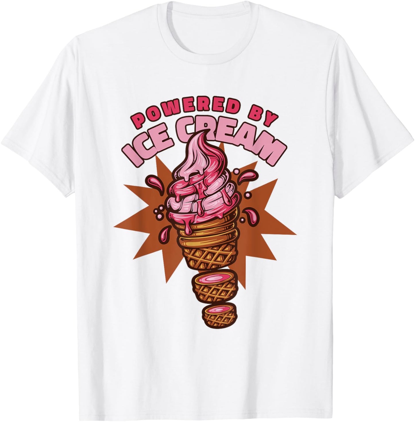 Powered By Ice Cream Maker Gelato Frozen Dessert Ice Cream Apparel | Premium Quality | Perfect Gift Idea