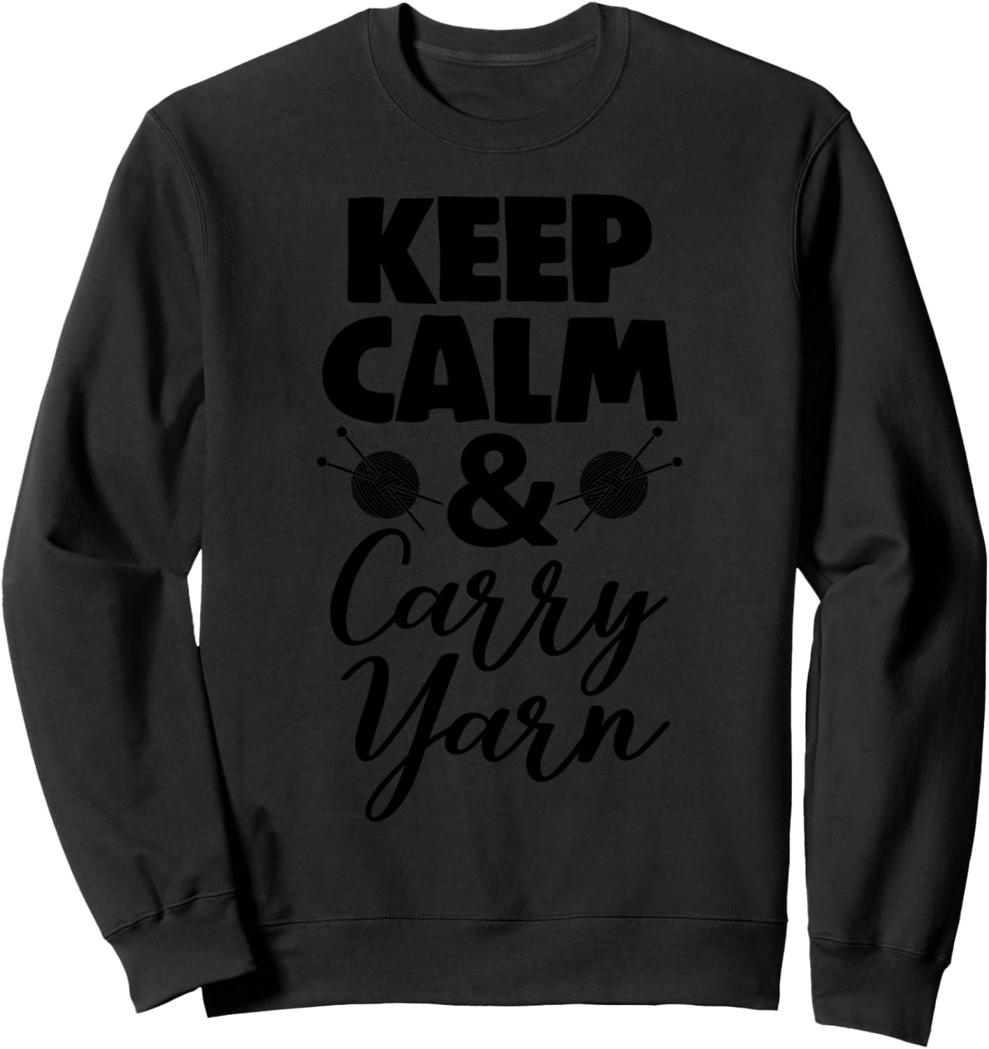 Keep Calm And Carry Yarn Tee Shirt Women Crochet Lover Gifts Sweatshirt T-Shirt | Top Rated | Best Seller Choice