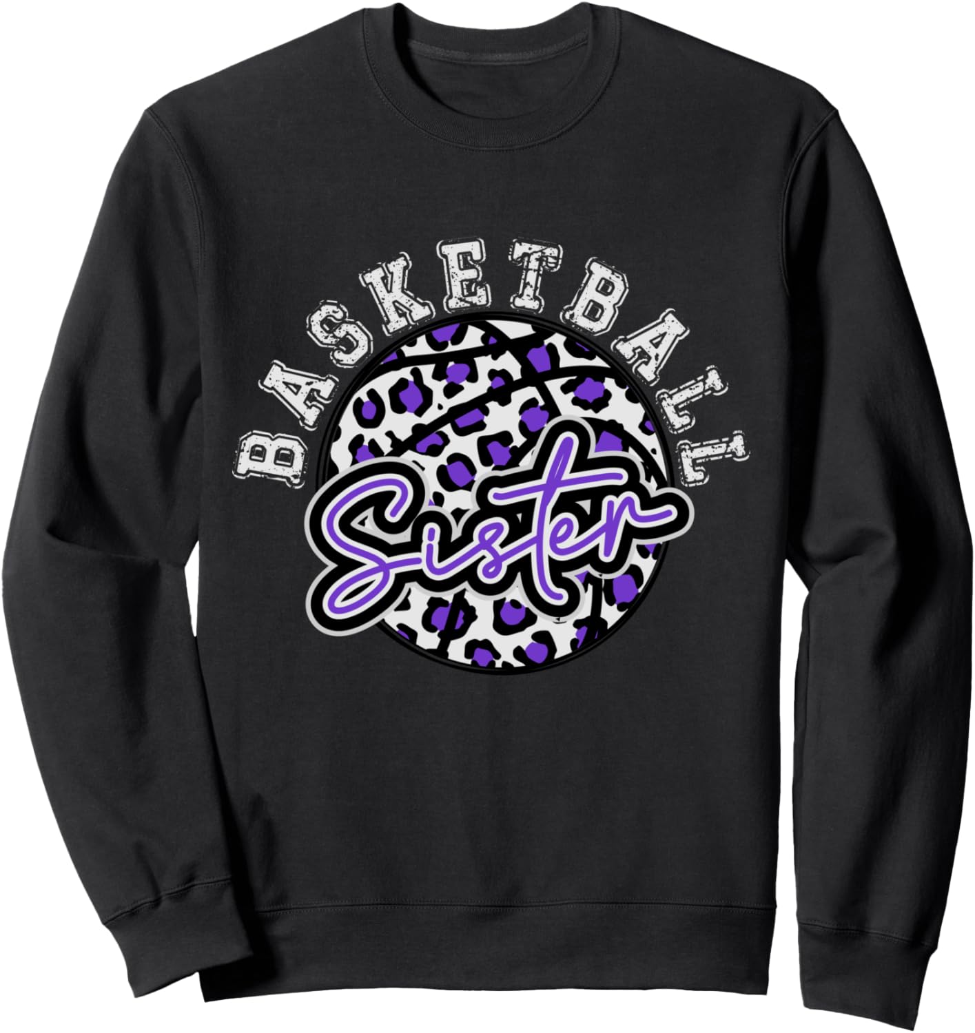 Leopard Cheetah Basketball Sister Purple Trendy Spirit Sweatshirt T Shirt Premium Print Hot Right Now
