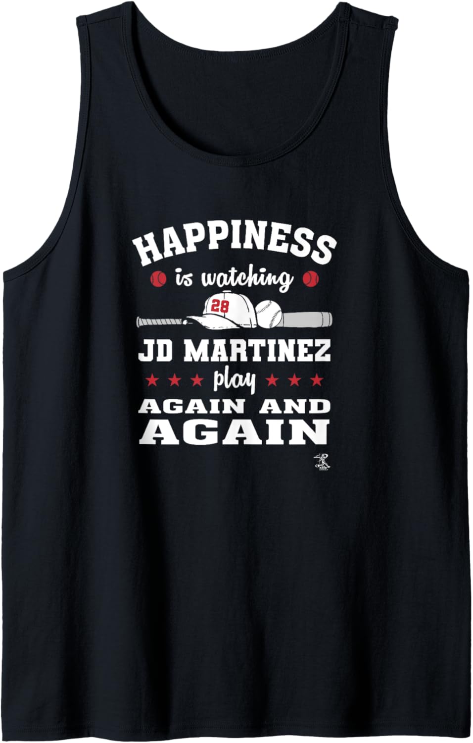 JD Martinez Happiness is Watching Gameday Tank Top Tank Top | Trending 2025