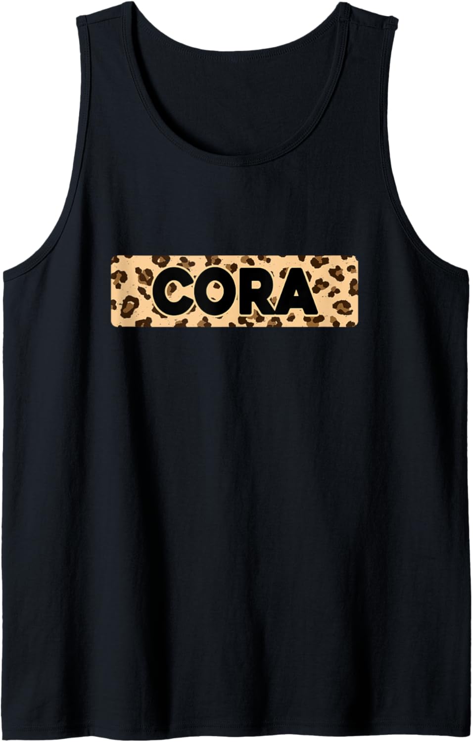 Funny Cora Leopard Print Personalized Name Cora Tank Top Tank Top Viral TikTok Find Everyday Wear