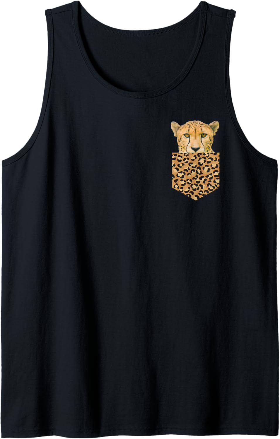 Leopard Print Pocket Cheetah Peeking Cool Animal Lover Tank Top Tank Top High Search Demand Best Seller Look