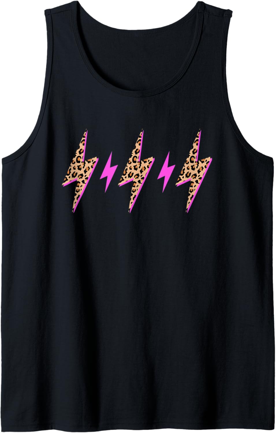 Leopard Print Lightning Bolt Cheetah Print Tank Top Tank Top Premium Print Fan Favorite