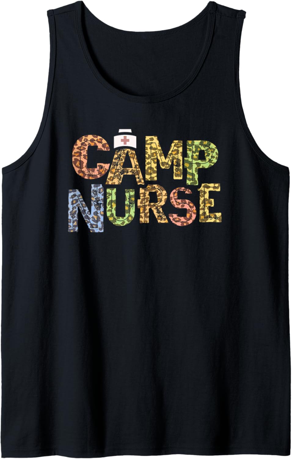 Funny CAMP NURSE Leopard Print Summer Campground Medical Tank Top Tank Top High Search Demand Fan Favorite