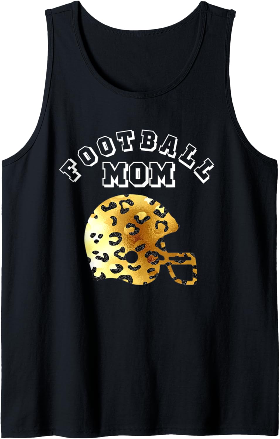 Cute Cheetah Leopard Print Helmet Football Mom Stuff Women Tank Top Tank Top Trending US Everyday Wear