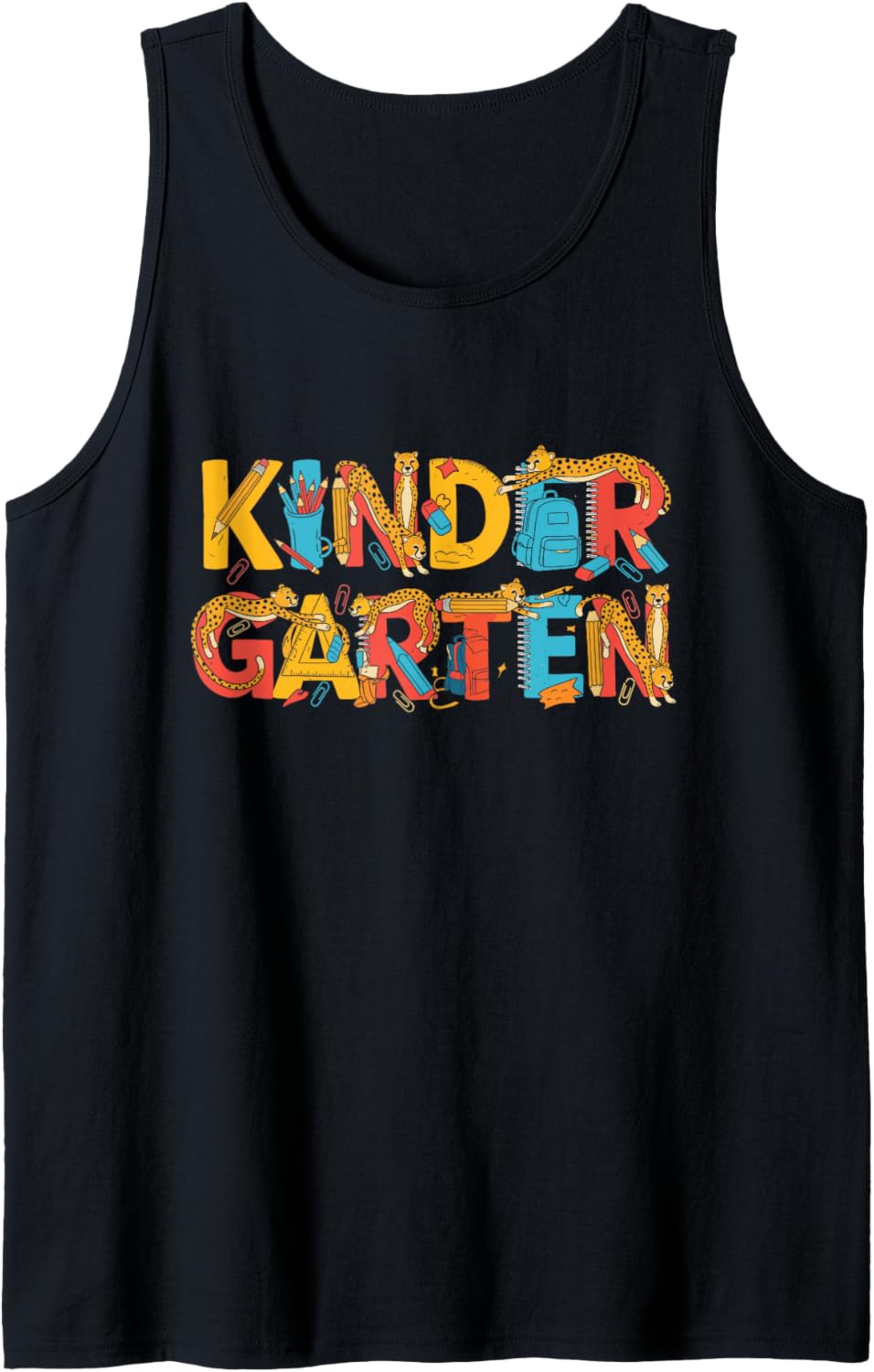 Funny Cheetah Kindergarten Back to School Kids Boys Girls Tank Top Tank Top Trending US Gift Ready