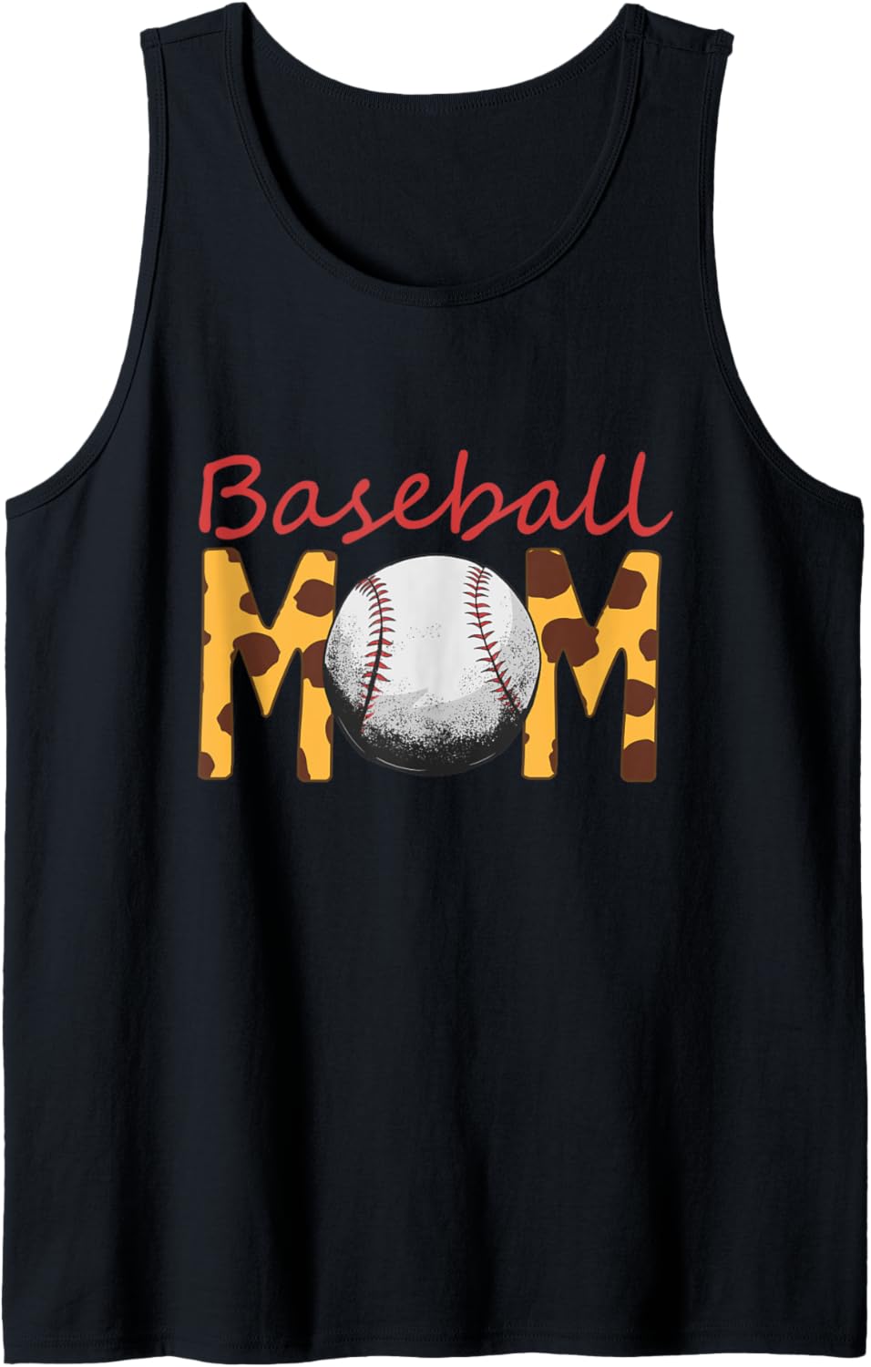 Mom Of Baseball Player Mother s Day Cheetah Print Baseball Tank Top Tank Top High Search Demand Everyday Wear