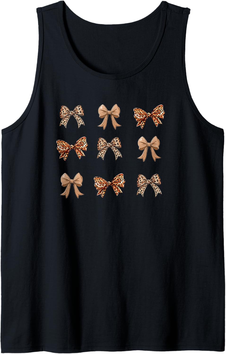 Bow Cheetah Bows Girly Demur Cutesy Pink Pretty Coquette Tank Top Tank Top Viral TikTok Find Gift Ready