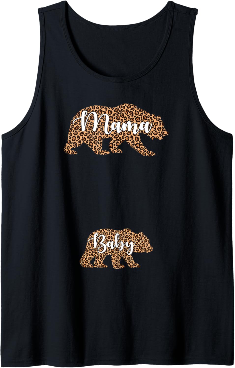 Mama Bear Baby Bear Pregnancy Pregnant Mom Leopard Print Tank Top Tank Top Trending US Hot Right Now