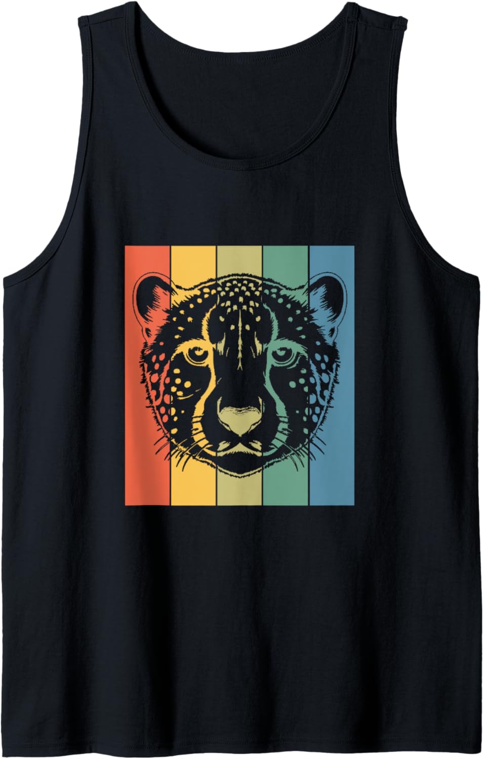 Face Of Retro Cheetah Vintage Cheetah Lover Tank Top Tank Top Viral TikTok Find Best Seller Look