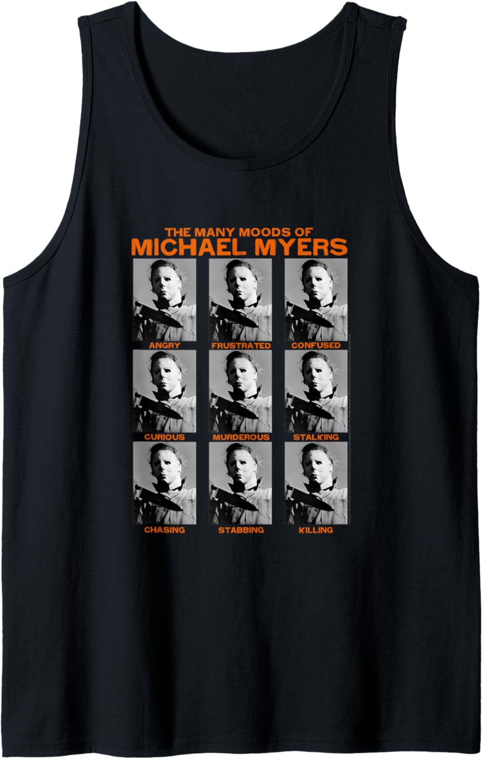 Halloween Many Moods of Michael Myers Tank Top Tank Top | Everyday Casual Wear