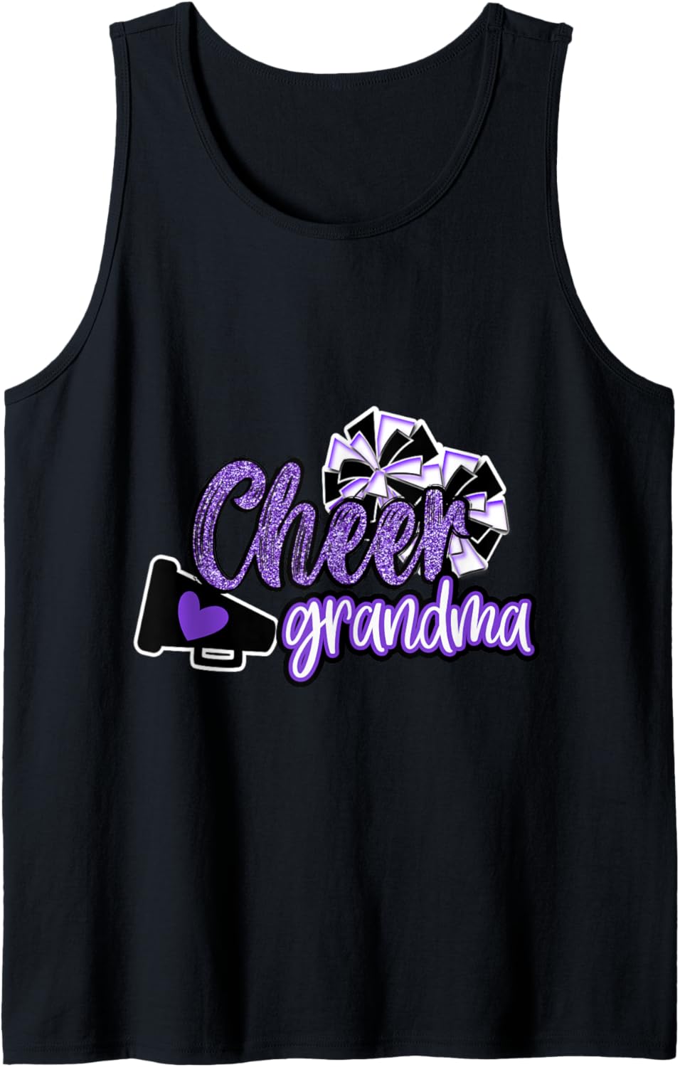 Cheer Grandma Shirt Megaphone Purple Leopard Cheetah Print Tank Top Tank Top Trending US US Top Pick