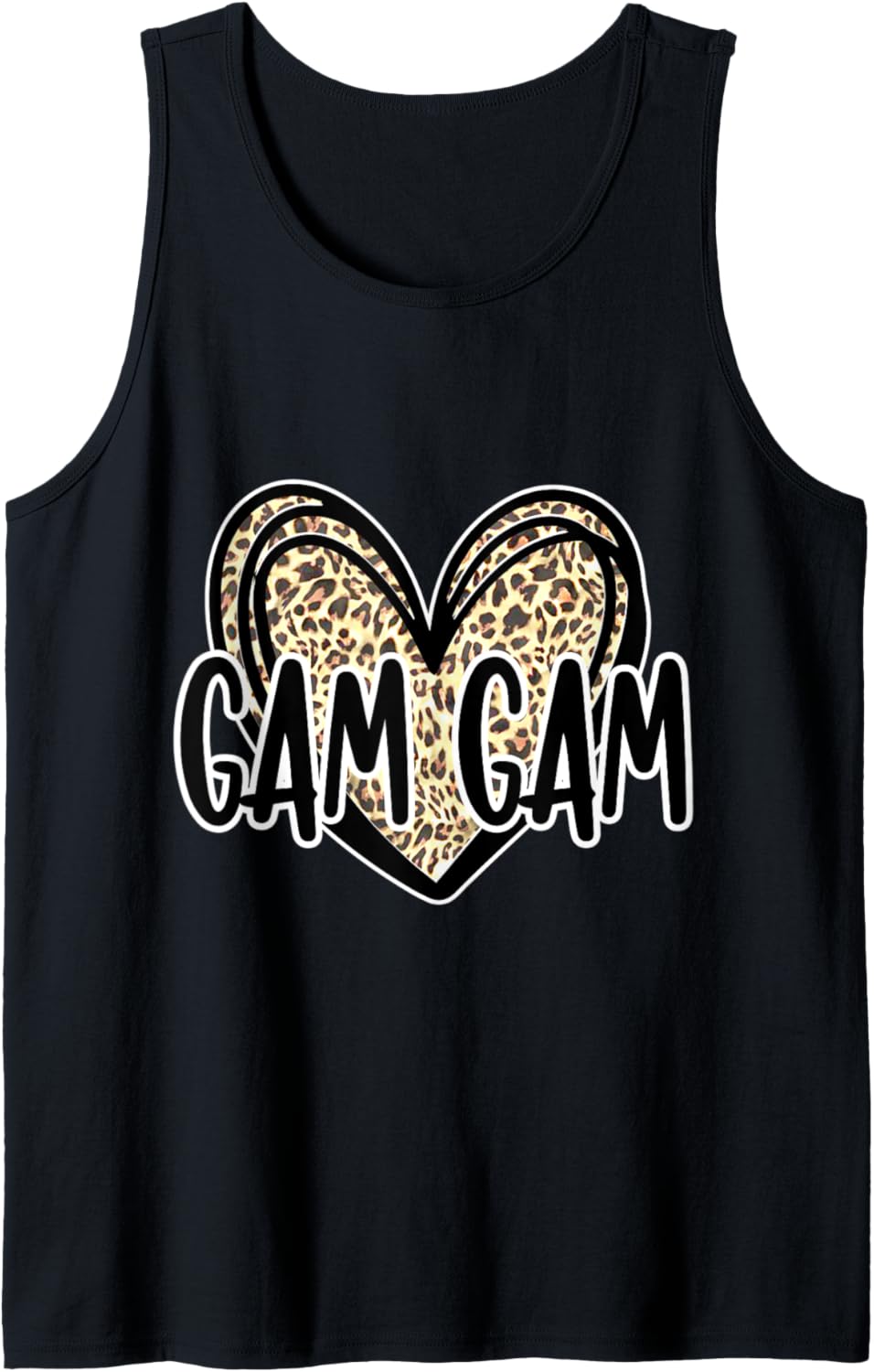 Cute GAM GAM Women s Leopard Cheetah Print Heart Grandmother Tank Top Tank Top Premium Print Everyday Wear