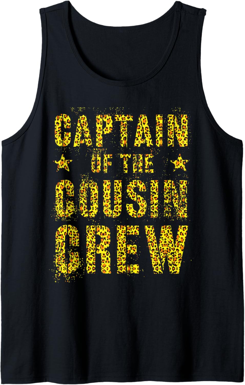CAPTAIN OF THE COUSIN CREW Leopard Print Funny Grandma Tank Top Tank Top High Search Demand Everyday Wear