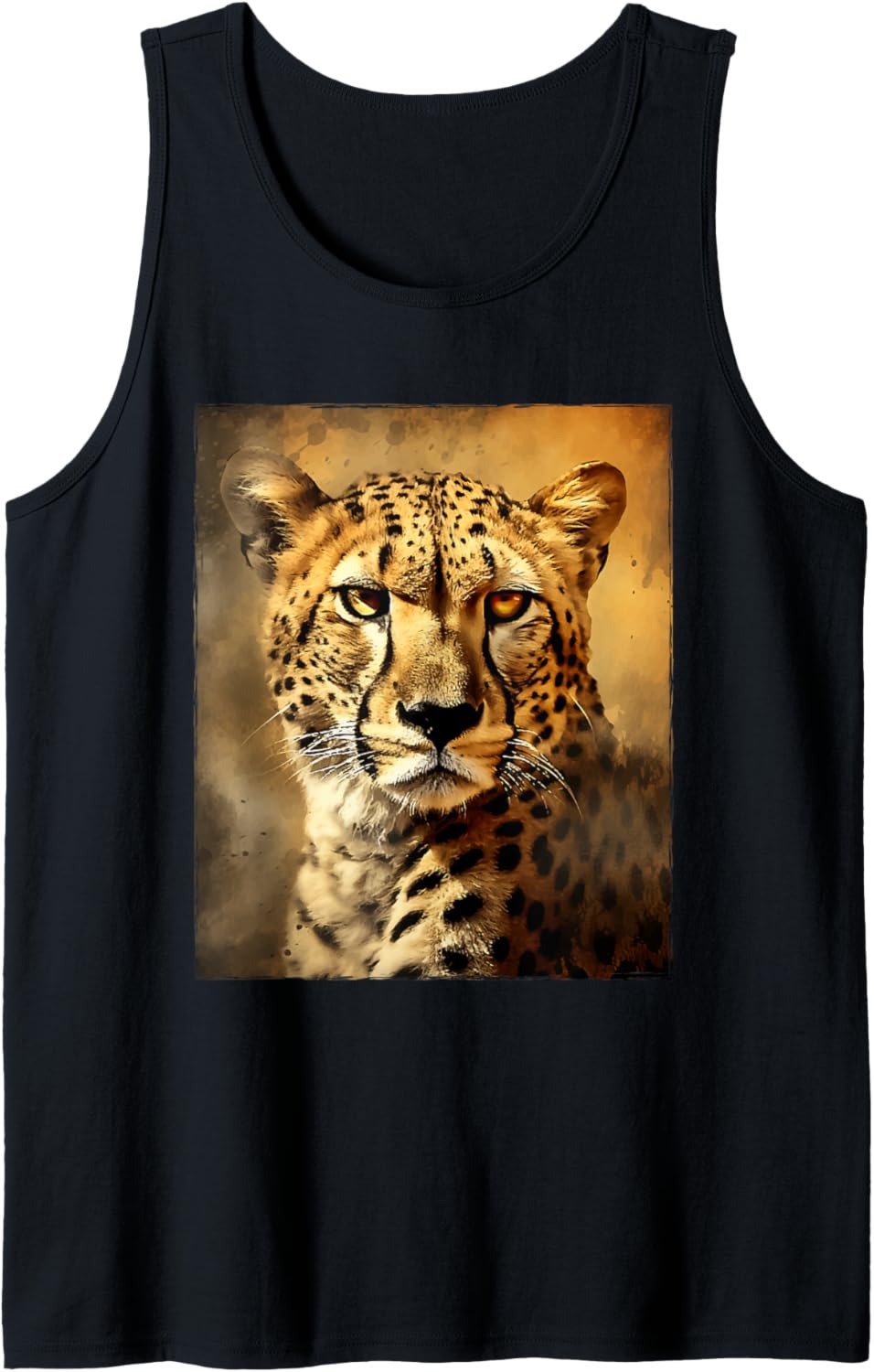 Cheetah Animal Portrait Artwork Tank Top Tank Top Streetwear Style Best Seller Look