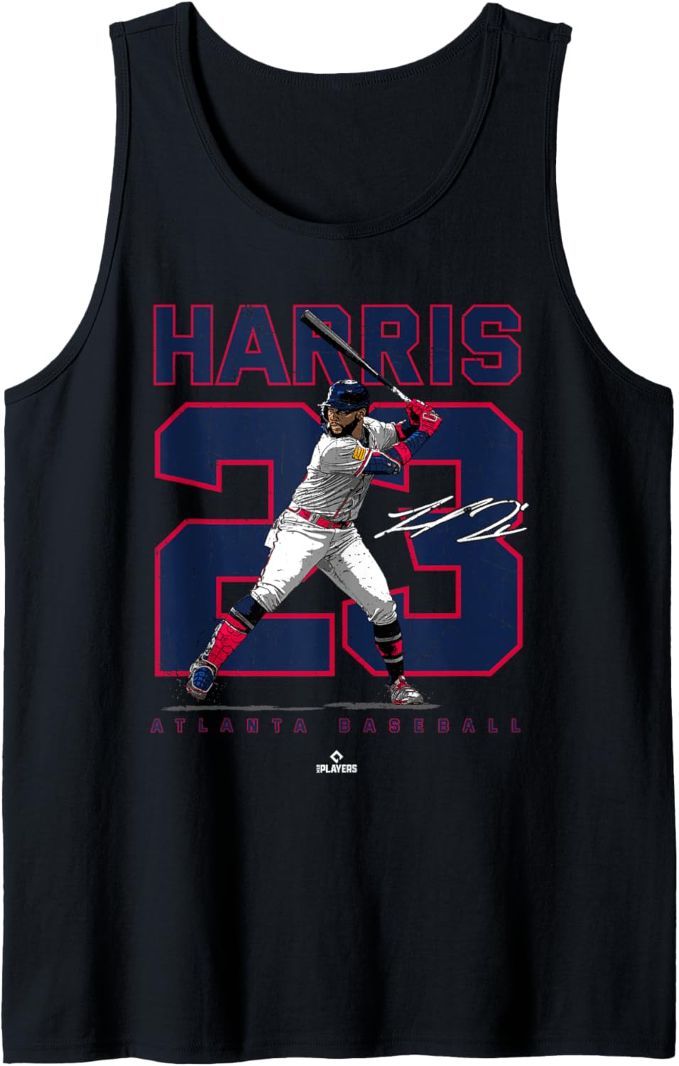 Number and Portrait Michael Harris Atlanta MLBPA Tank Top Tank Top | US Best Seller