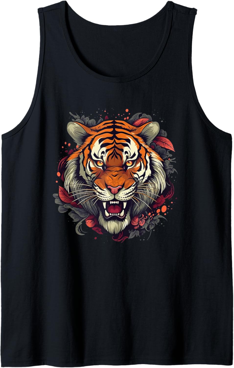 Tiger King King of the Jungle Cheetah Tiger Face Tank Top Tank Top Comfort Fit Best Seller Look