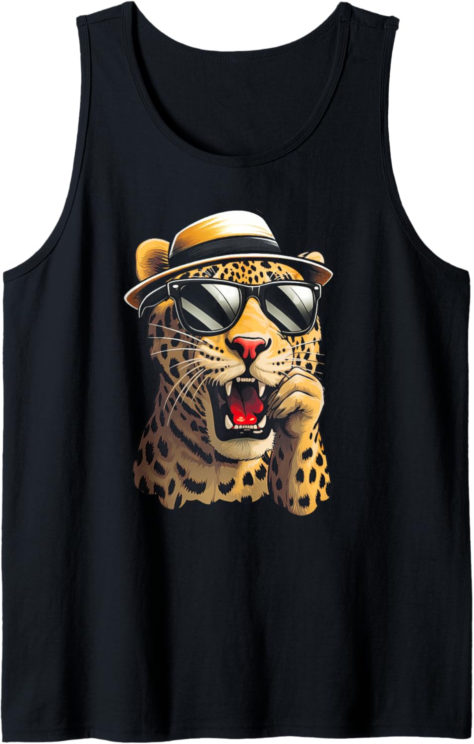 Cheetah Lover Kids Sunglasses Cheetah Wearing Hat Tank Top Tank Top Premium Print Fan Favorite